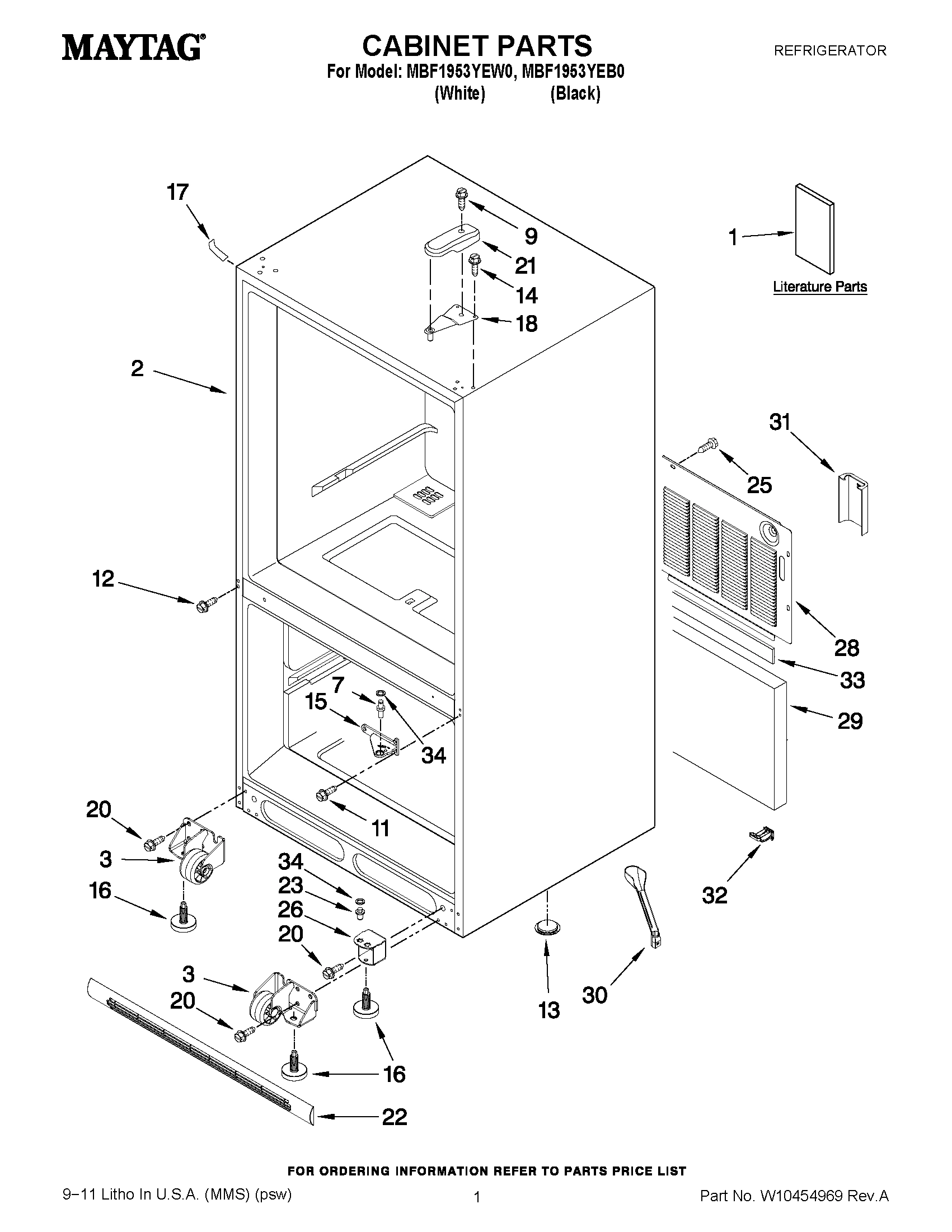 01 - CABINET PARTS