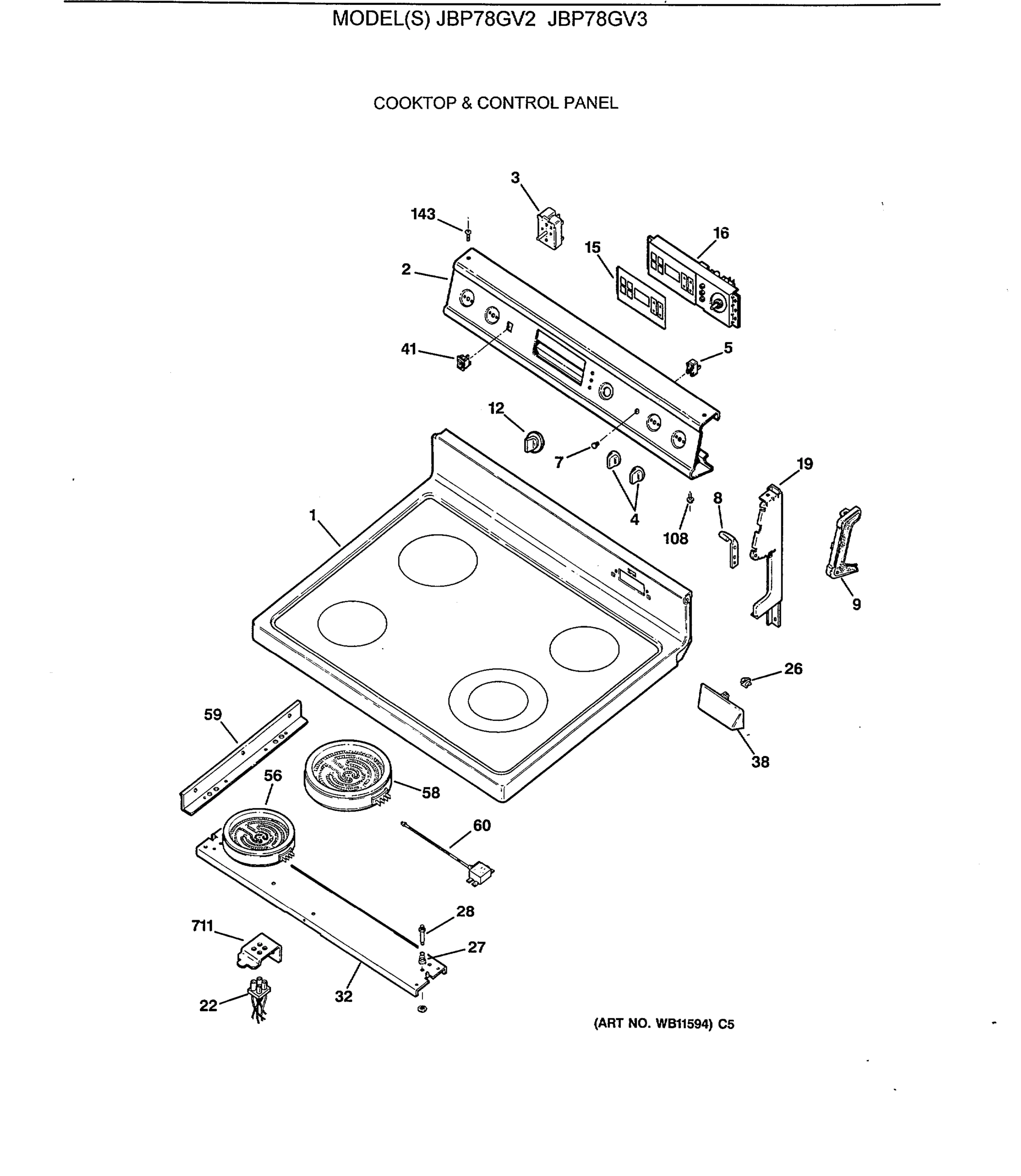 COOKTOP & CONTROL PANEL