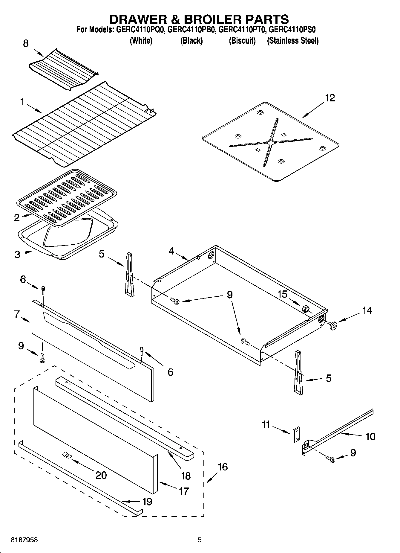 04 - DRAWER & BROILER PARTS