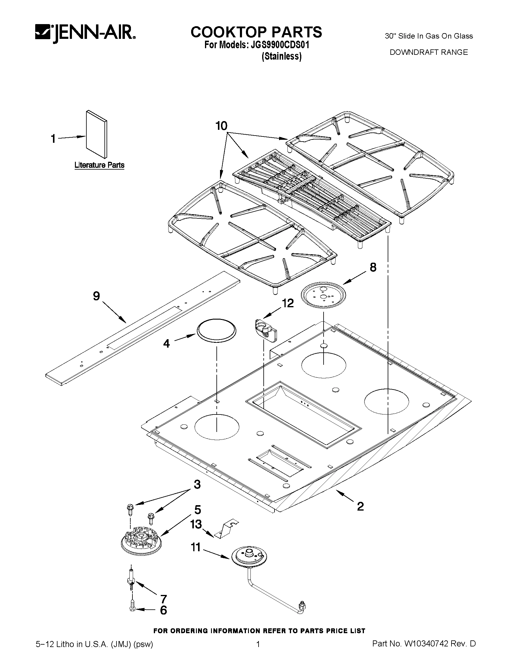 01 - COOKTOP PARTS