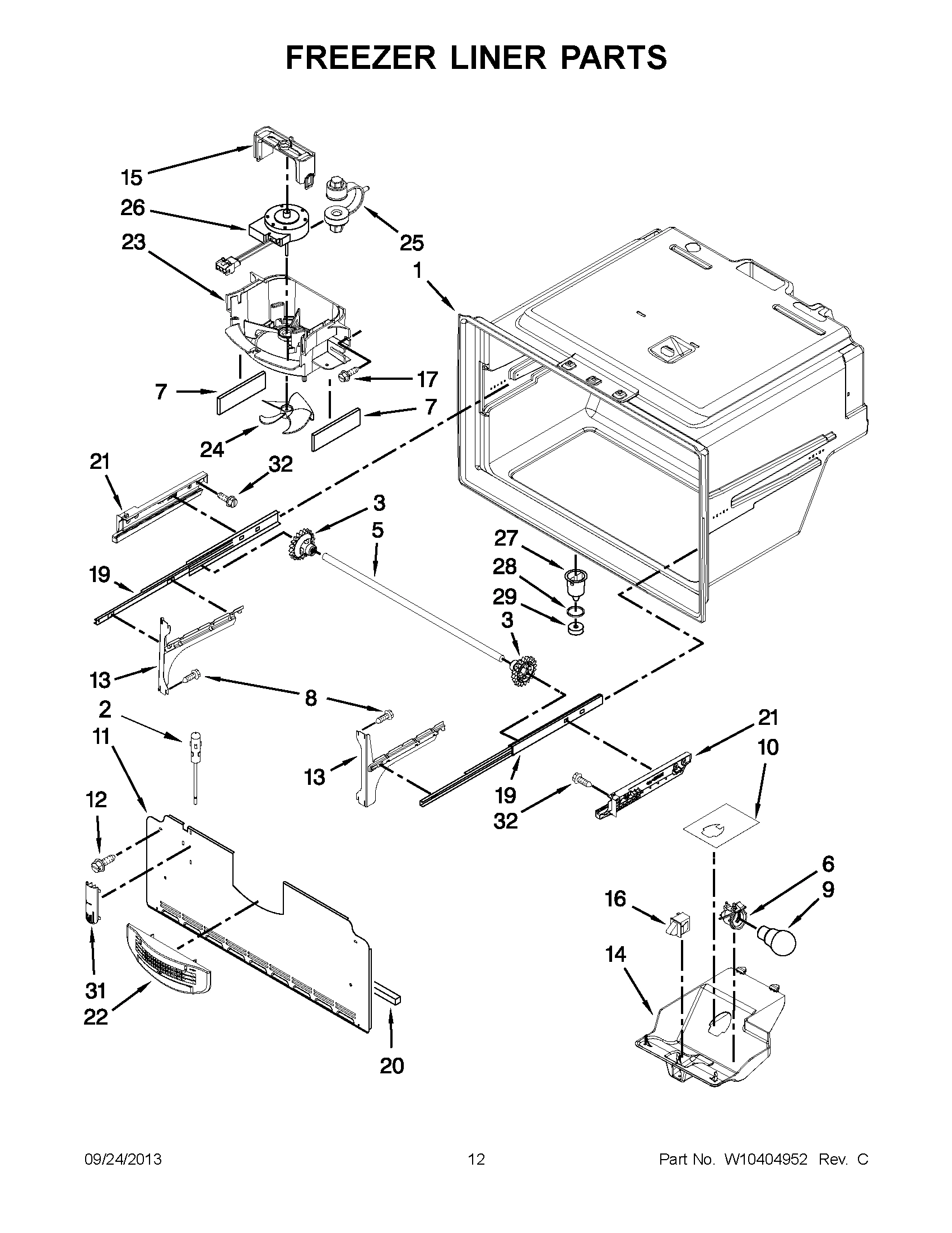 07 - FREEZER LINER PARTS