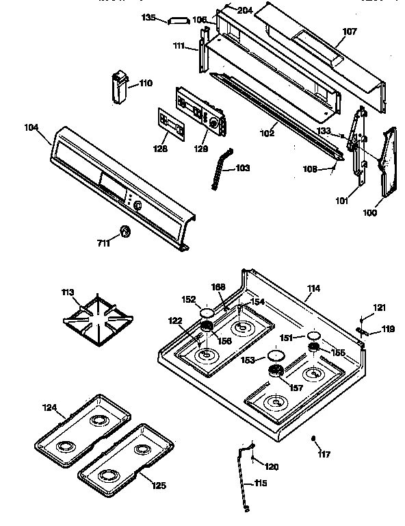 CONTROL PANEL & COOKTOP