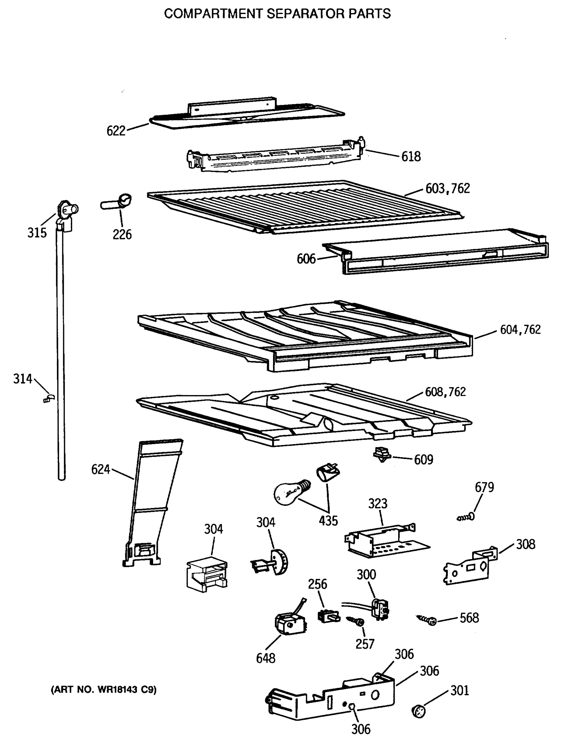 COMPARTMENT SEPARATOR PARTS