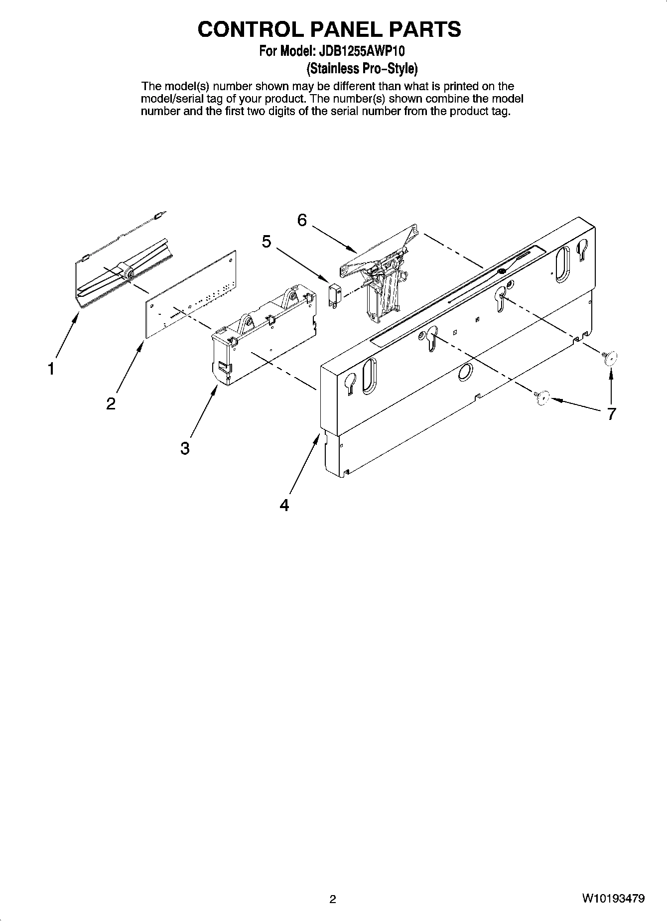 02 - CONTROL PANEL PARTS
