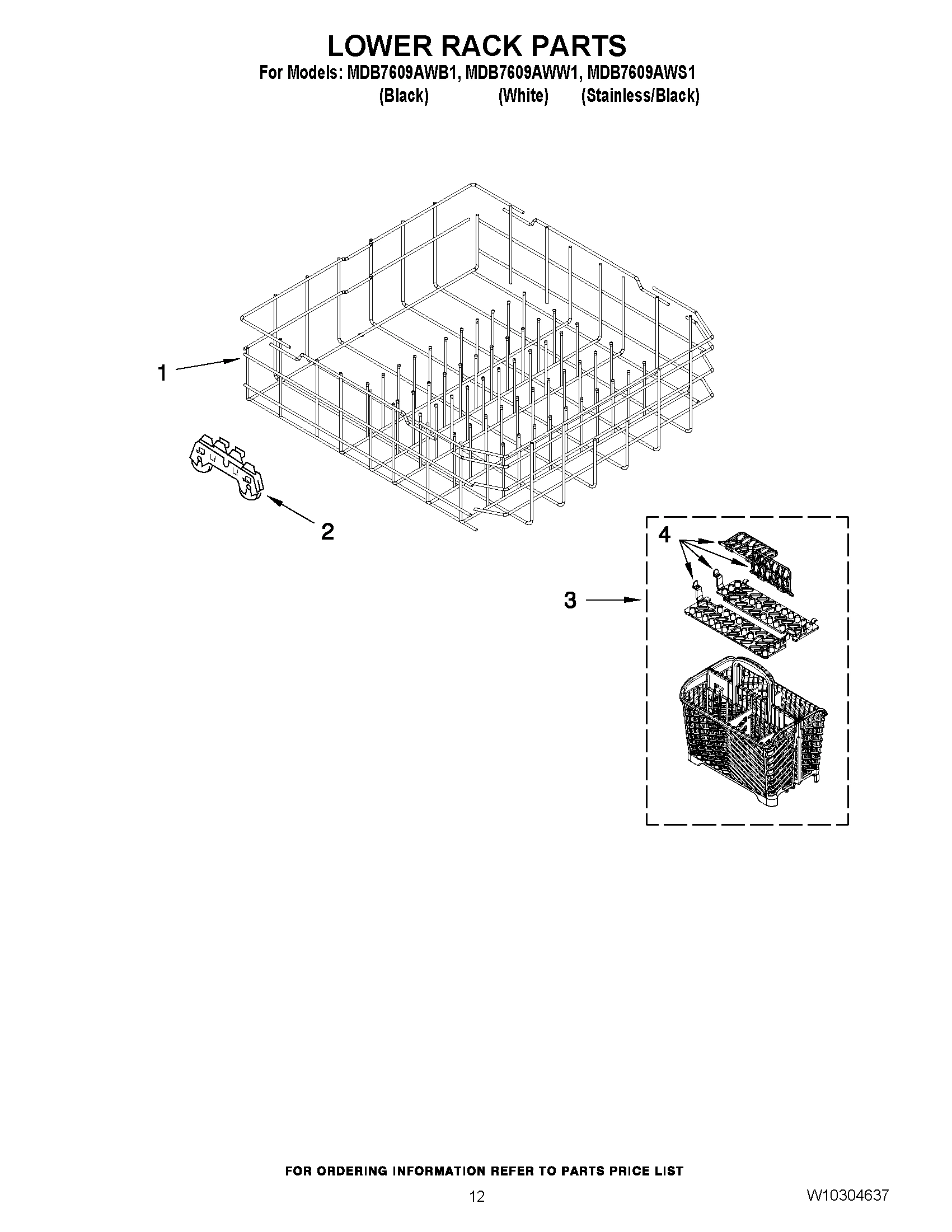 10 - LOWER RACK PARTS
