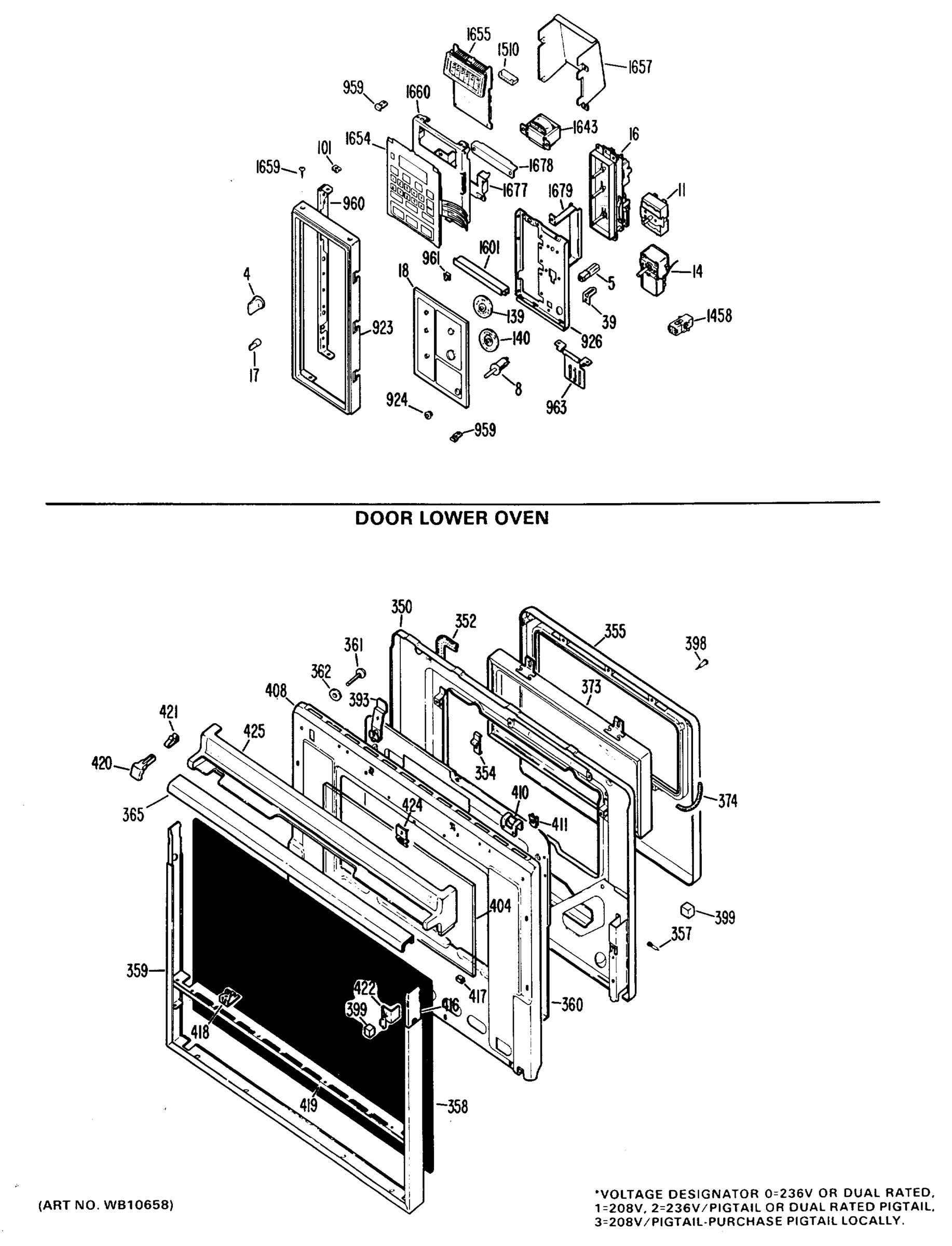 DOOR LOWER OVEN