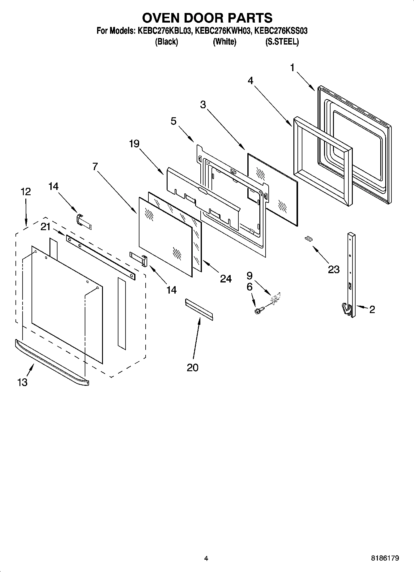 03 - OVEN DOOR PARTS