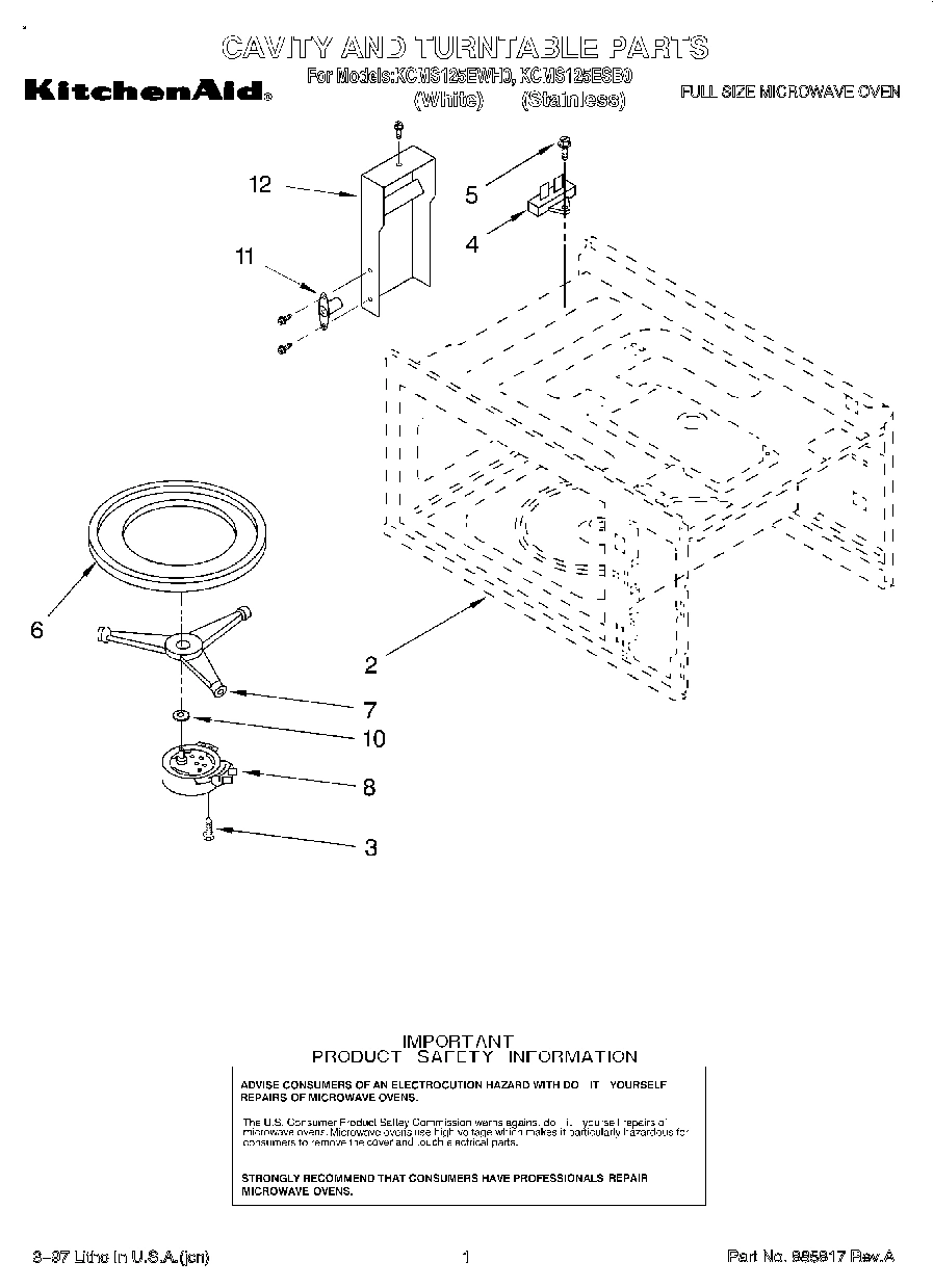 01 - CAVITY AND TURNTABLE, LIT/OPTIONAL