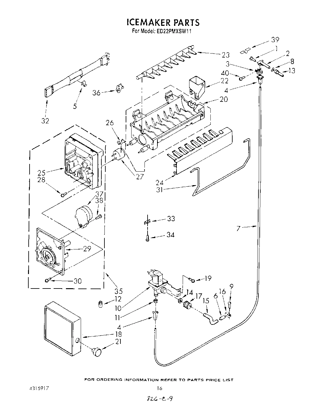 10 - ICEMAKER , NOT ILLUSTRATED