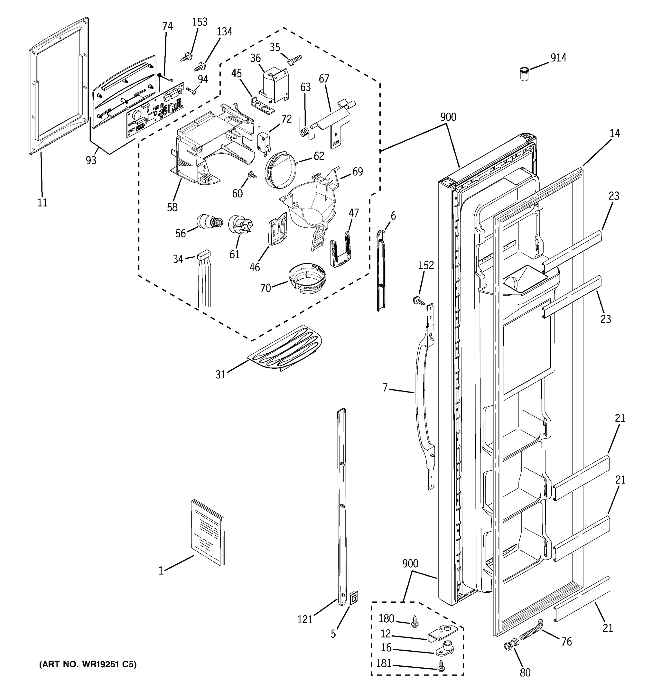 FREEZER DOOR
