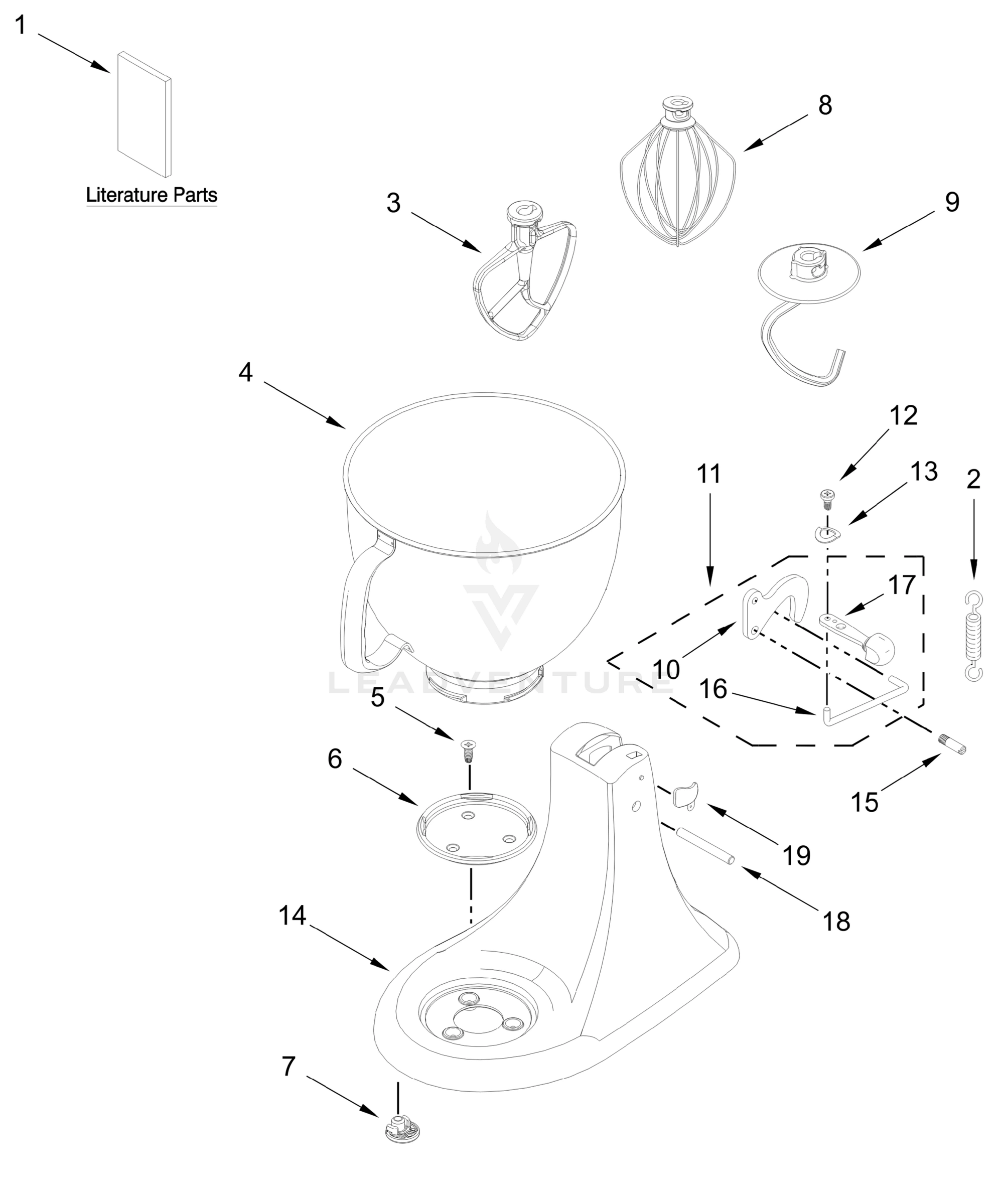 BASE AND PEDESTAL UNIT PARTS