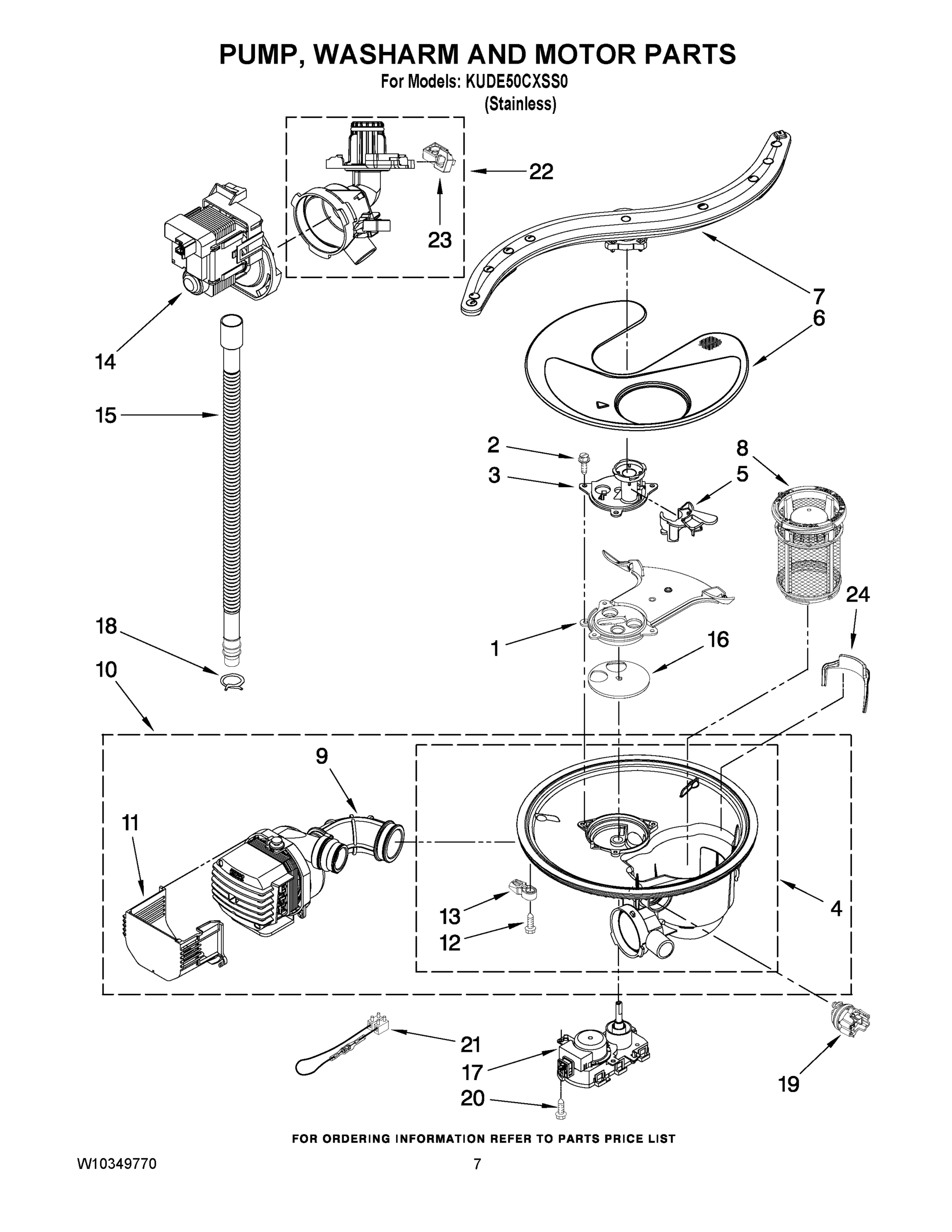 06 - PUMP, WASHARM AND MOTOR PARTS
