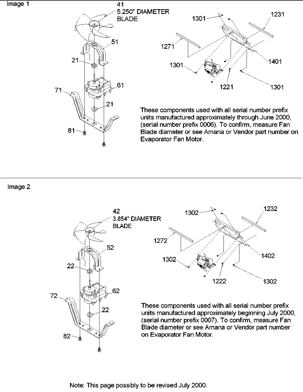 05 - Evaporator Fan Shroud & Motor Assemblies