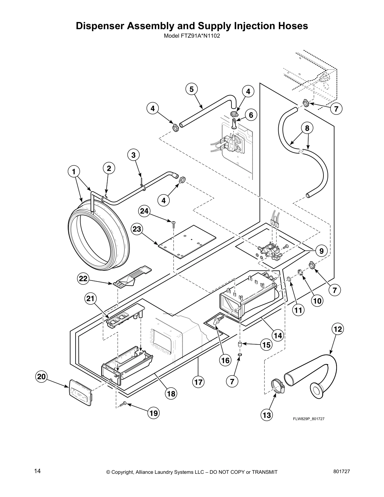 Dispenser Assembly and Supply Injection Hoses