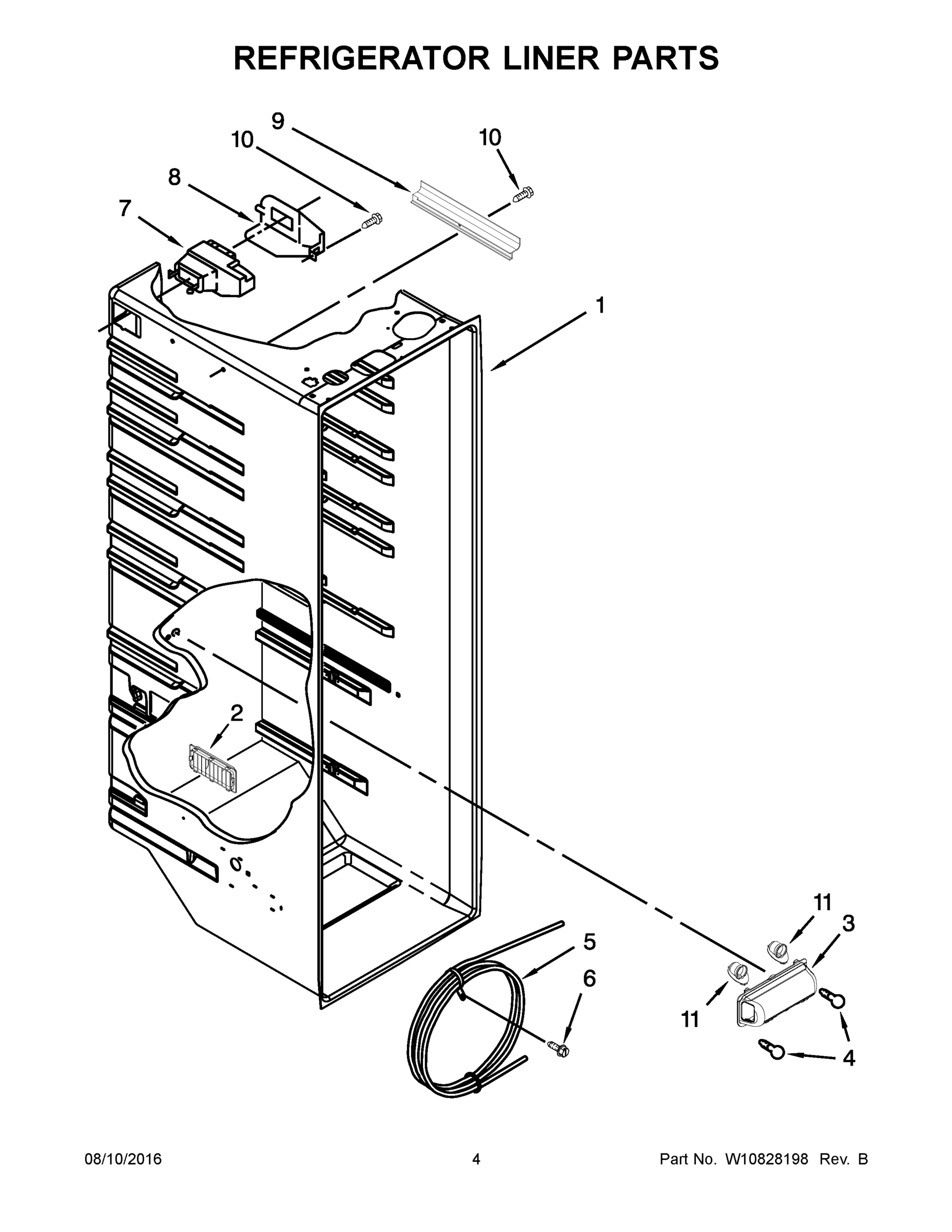 03 - REFRIGERATOR LINER PARTS