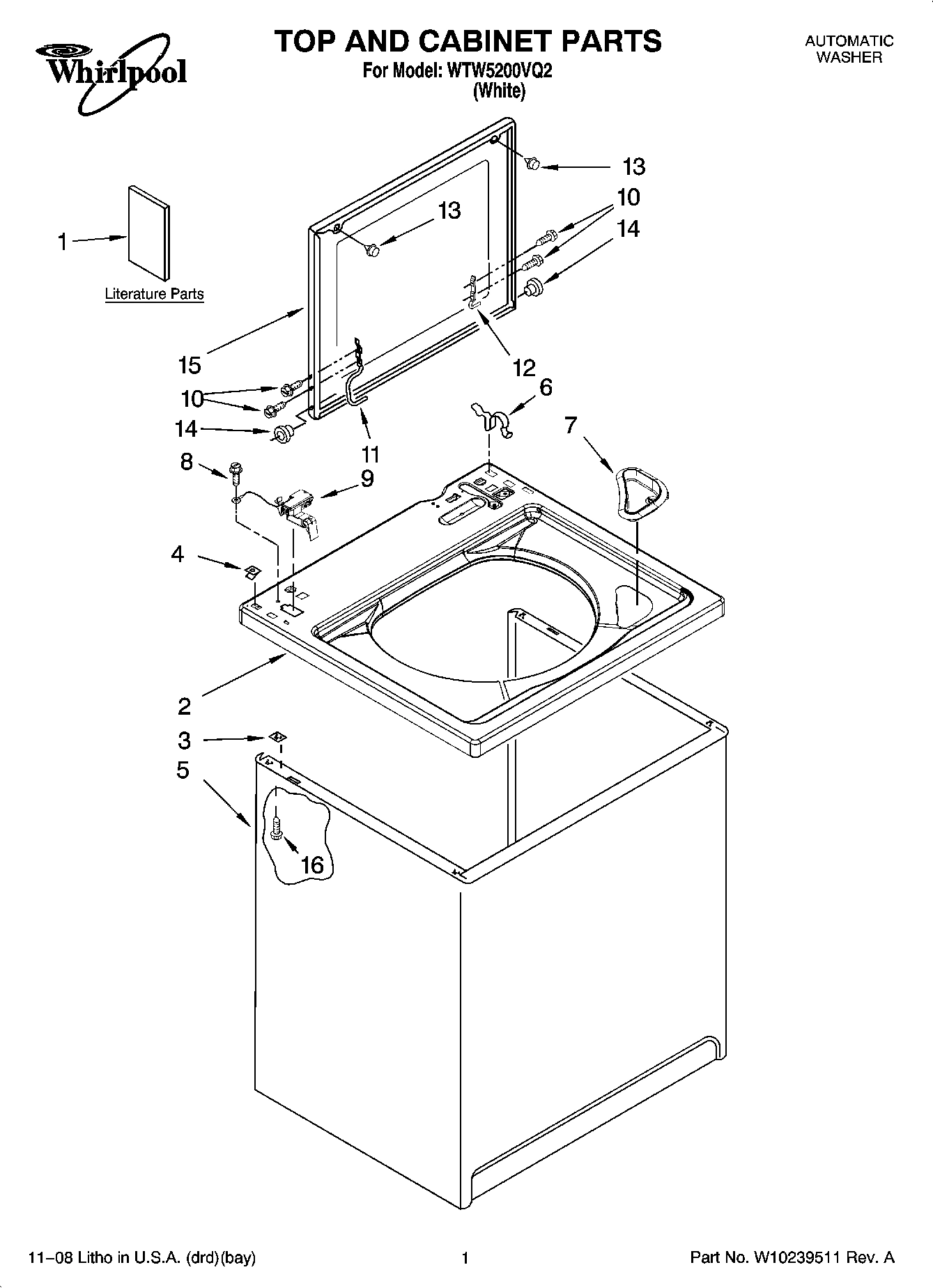 01 - TOP AND CABINET PARTS