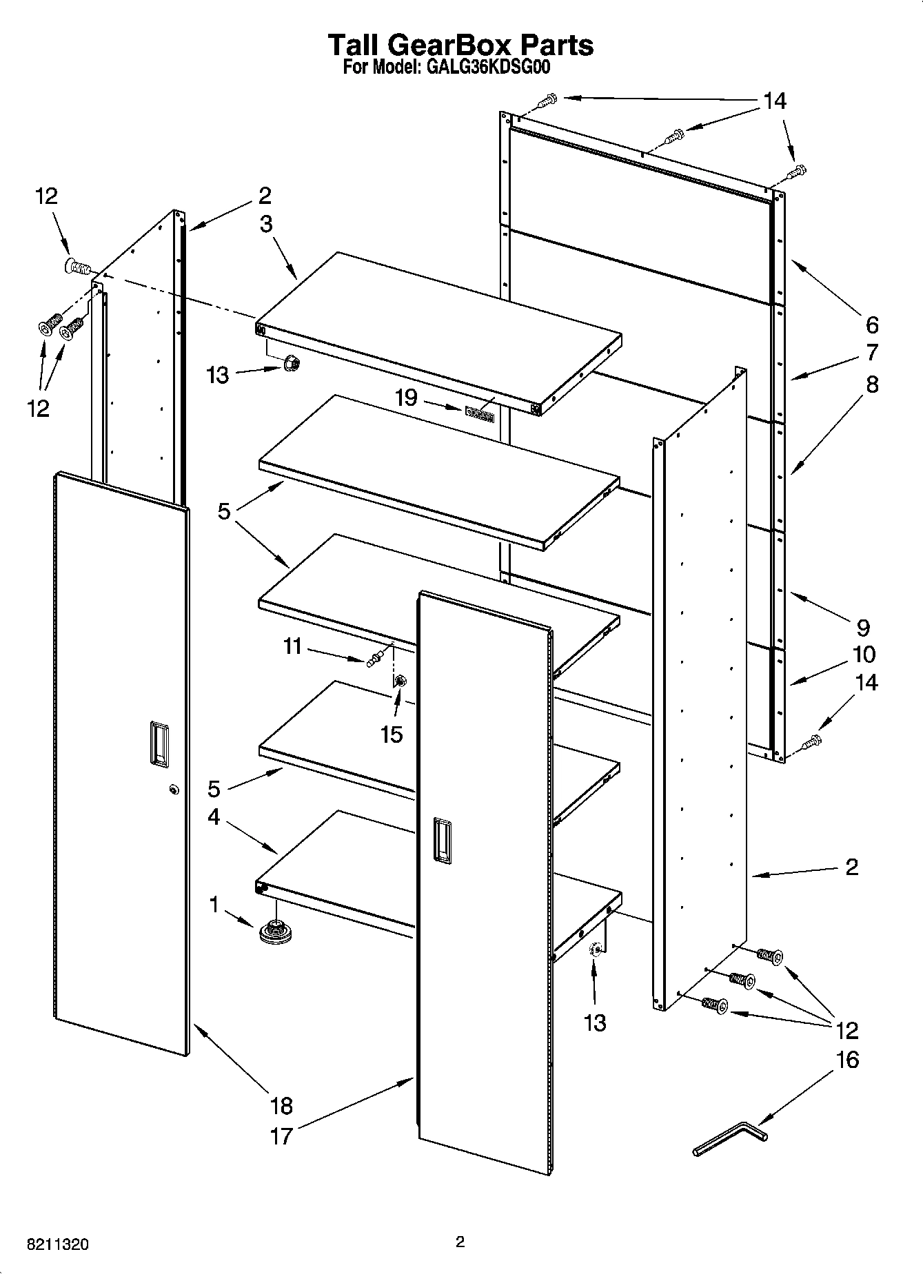 01 - Tall GearBox Parts