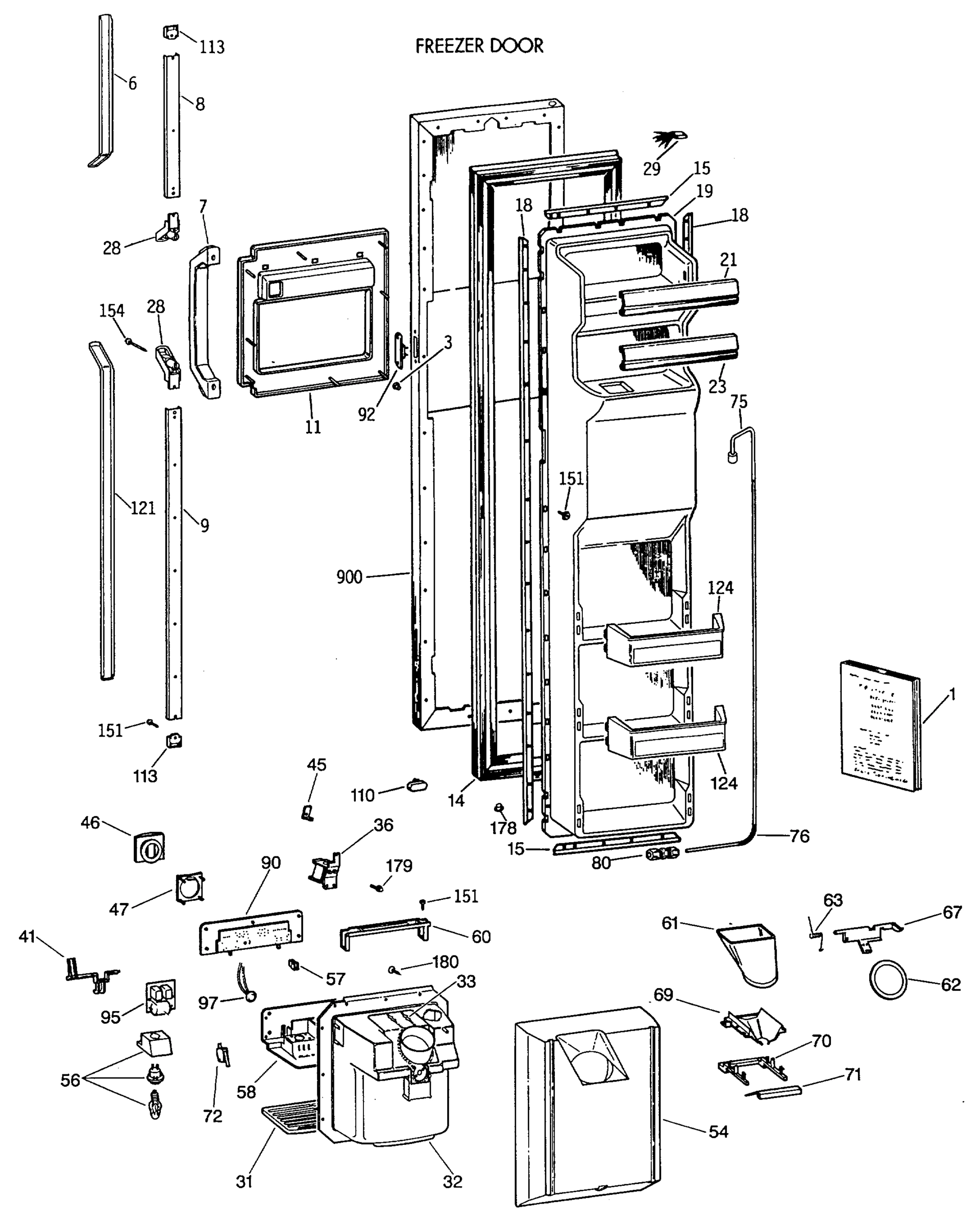 FREEZER DOOR