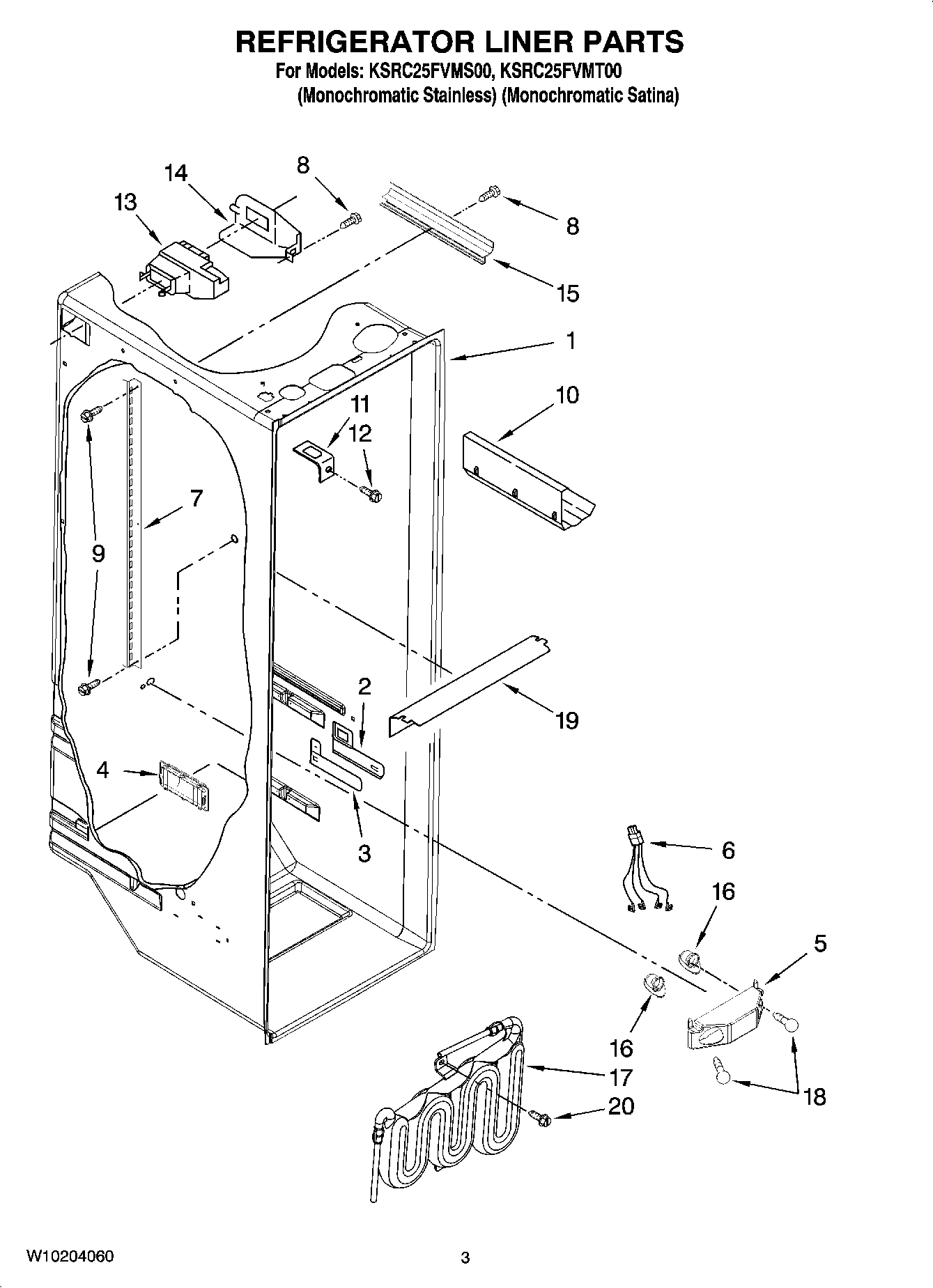 02 - REFRIGERATOR LINER PARTS