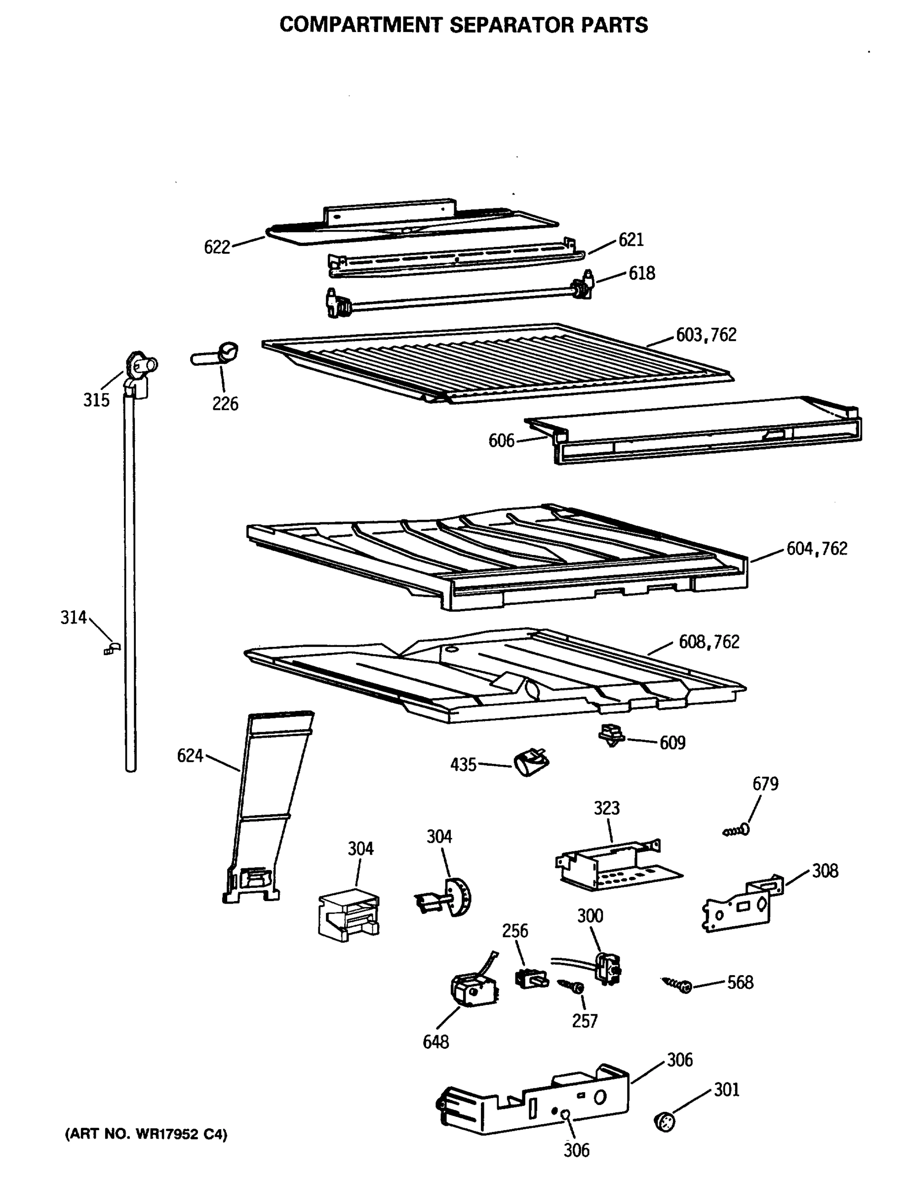 COMPARTMENT SEPARATOR PARTS