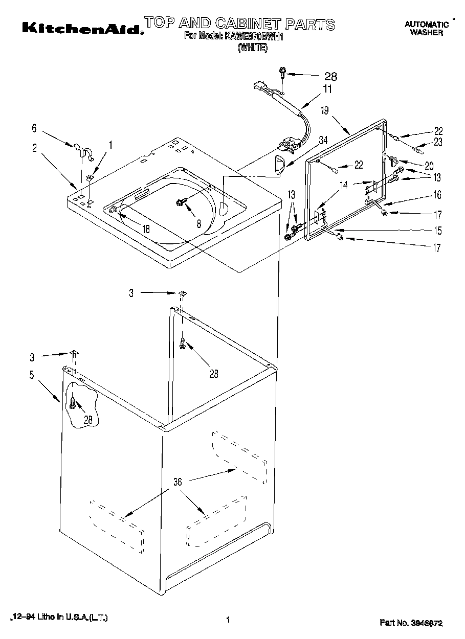 01 - TOP AND CABINET, LIT/OPTIONAL