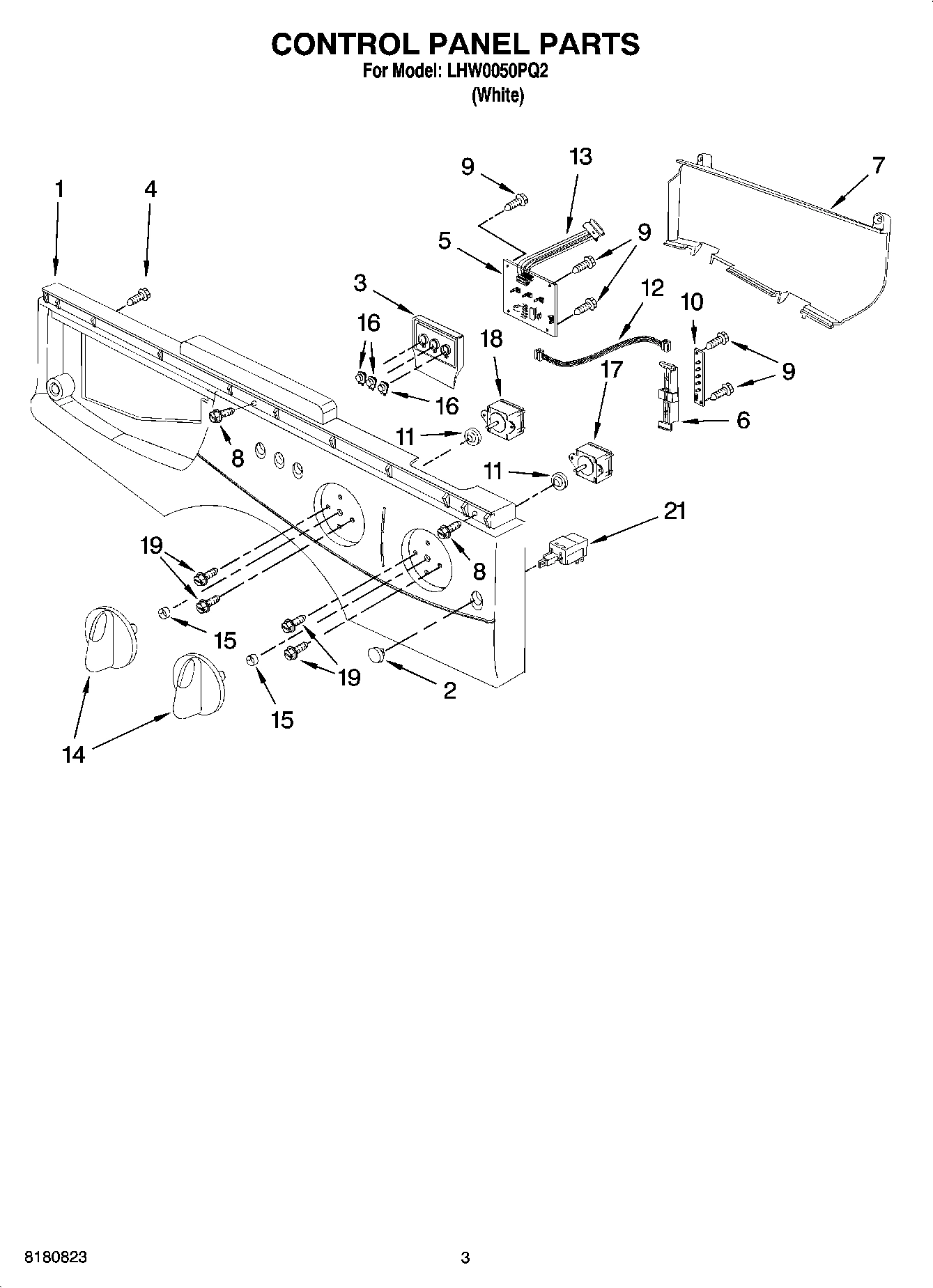 02 - CONTROL PANEL PARTS
