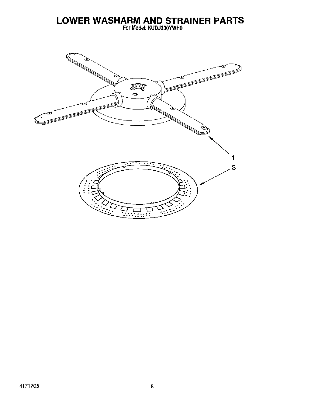 06 - LOWER WASHARM AND STRAINER