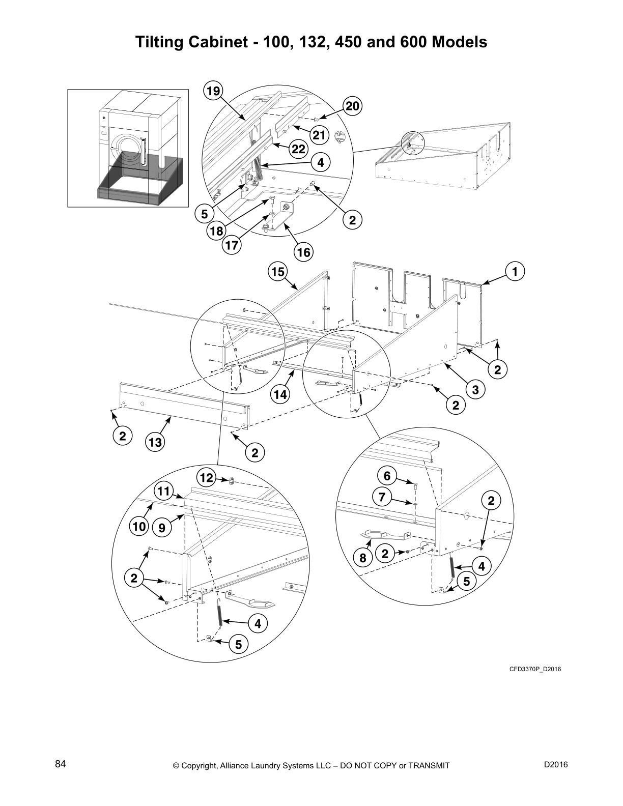 Tilting Cabinet - 100, 132, 450 and 600 Models