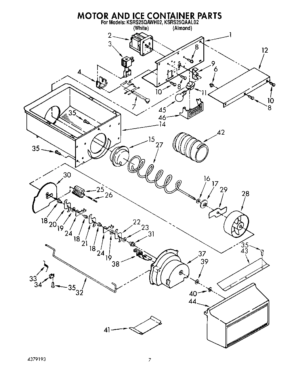 05 - MOTOR AND ICE CONTAINER, LIT/OPTIONAL