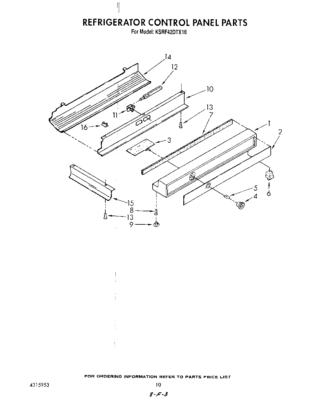 07 - REFRIGERATOR CONTROL PANEL