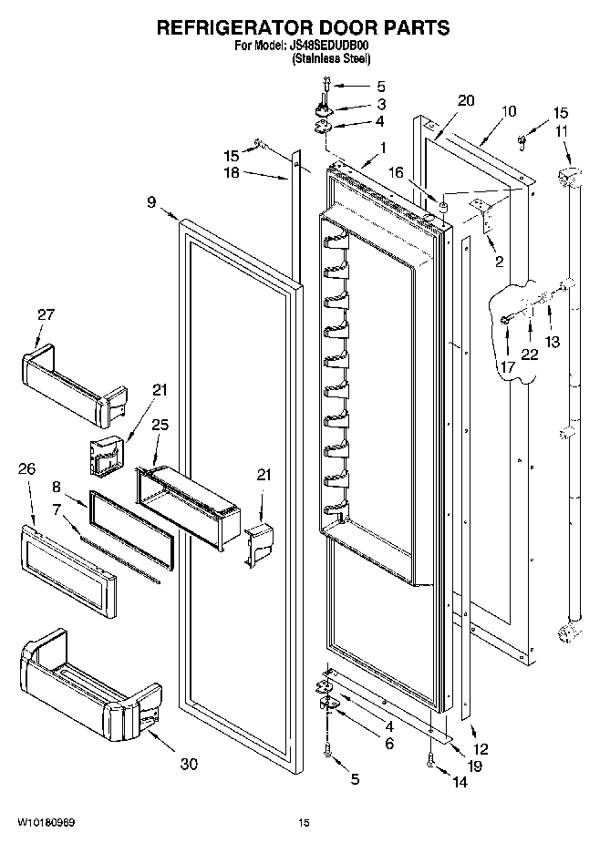 10 - REFRIGERATOR DOOR PARTS