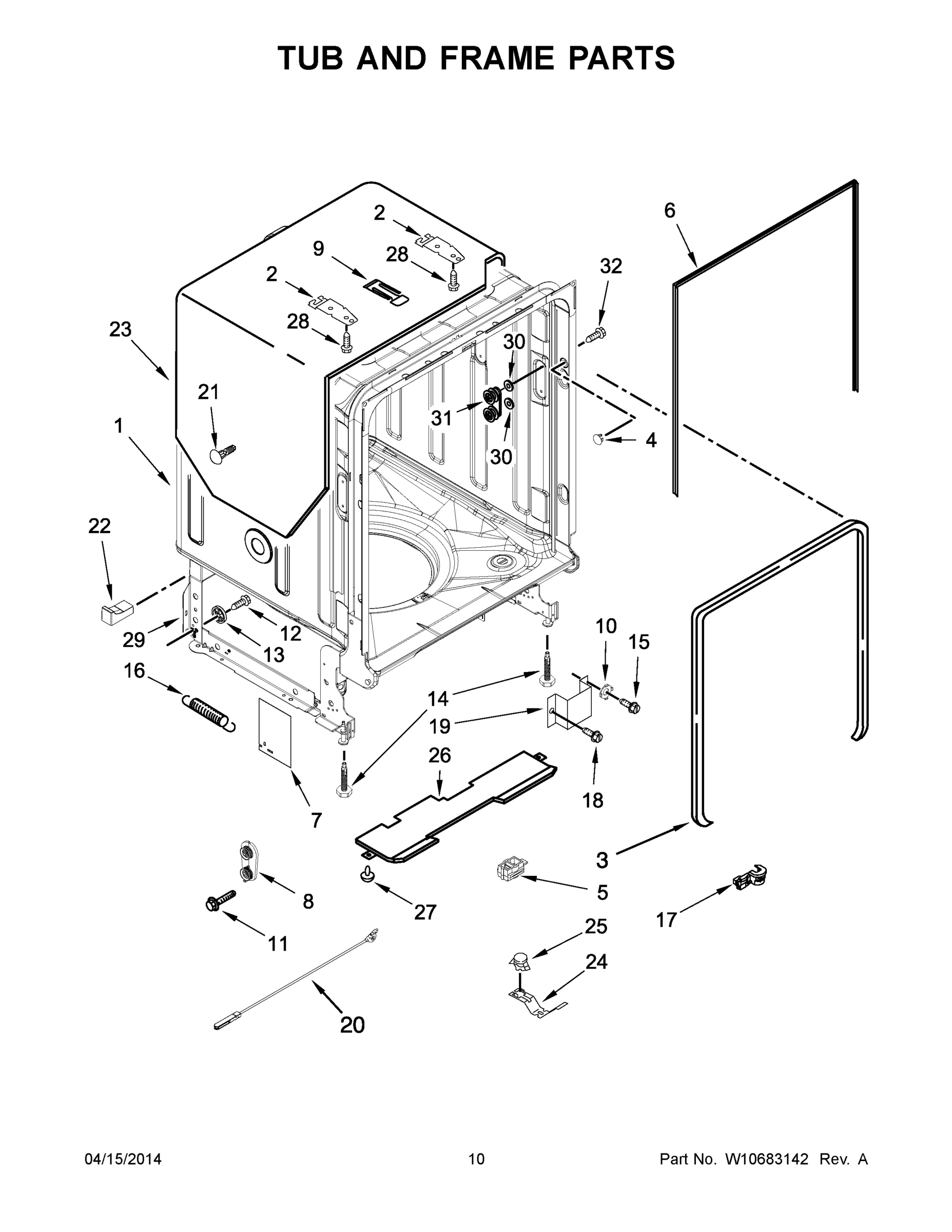 06 - TUB AND FRAME PARTS