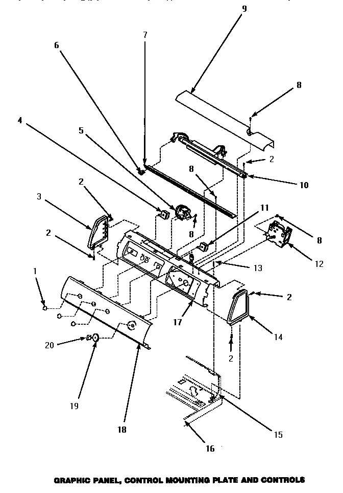08 - GRAPHIC PANEL, CTRL MTG PLATE & CTRLS