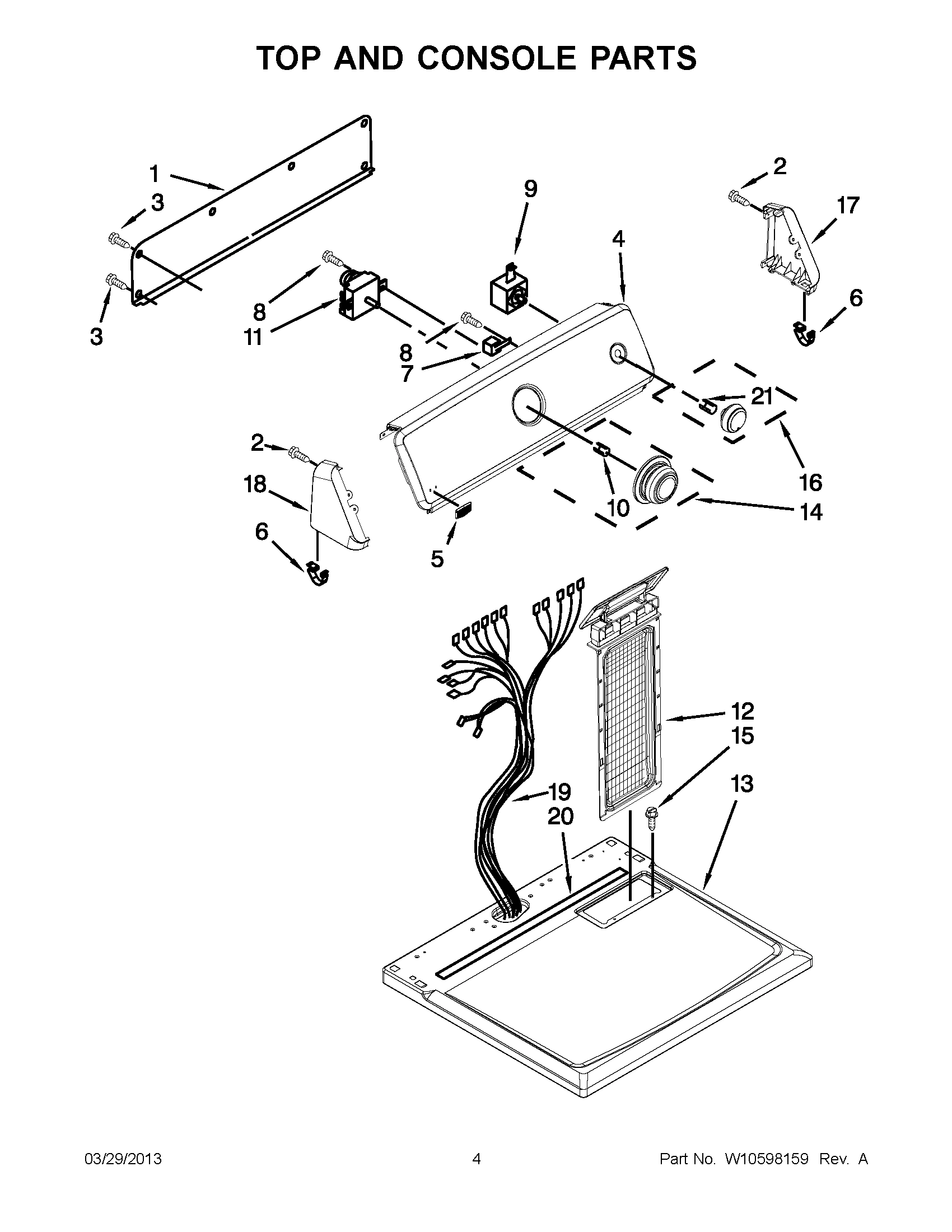 02 - TOP AND CONSOLE PARTS