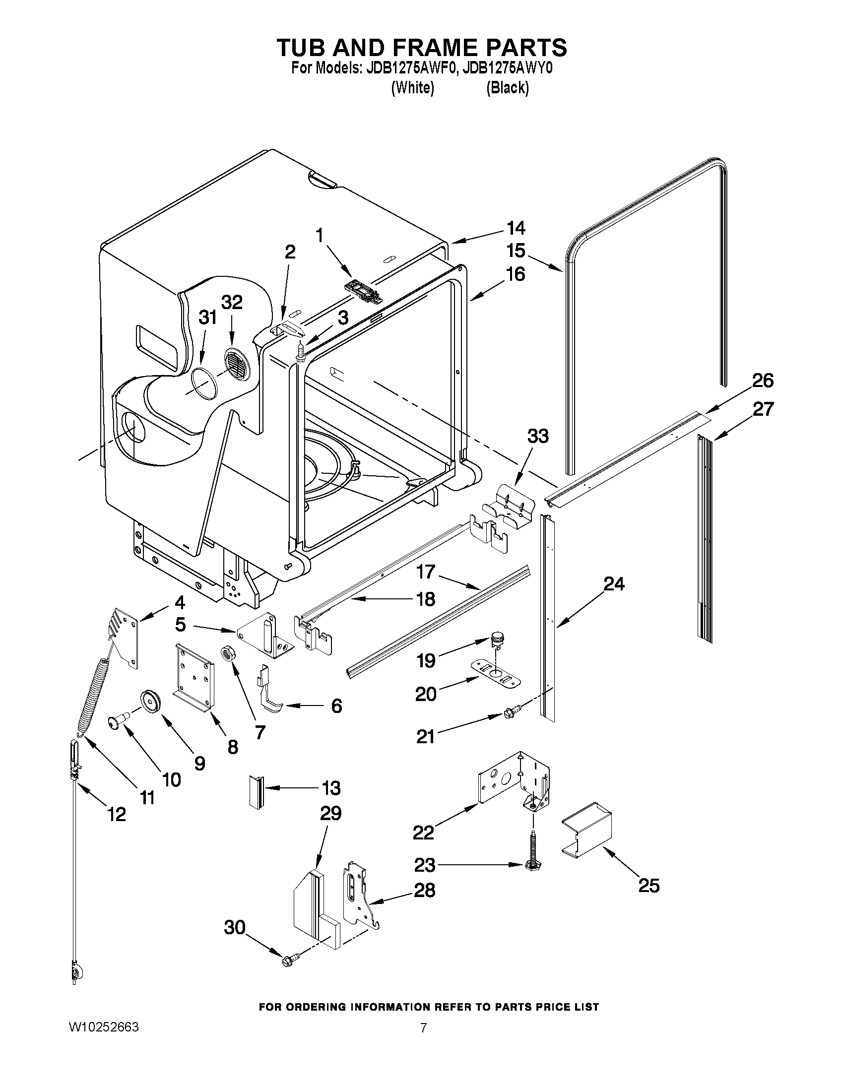 07 - TUB AND FRAME PARTS