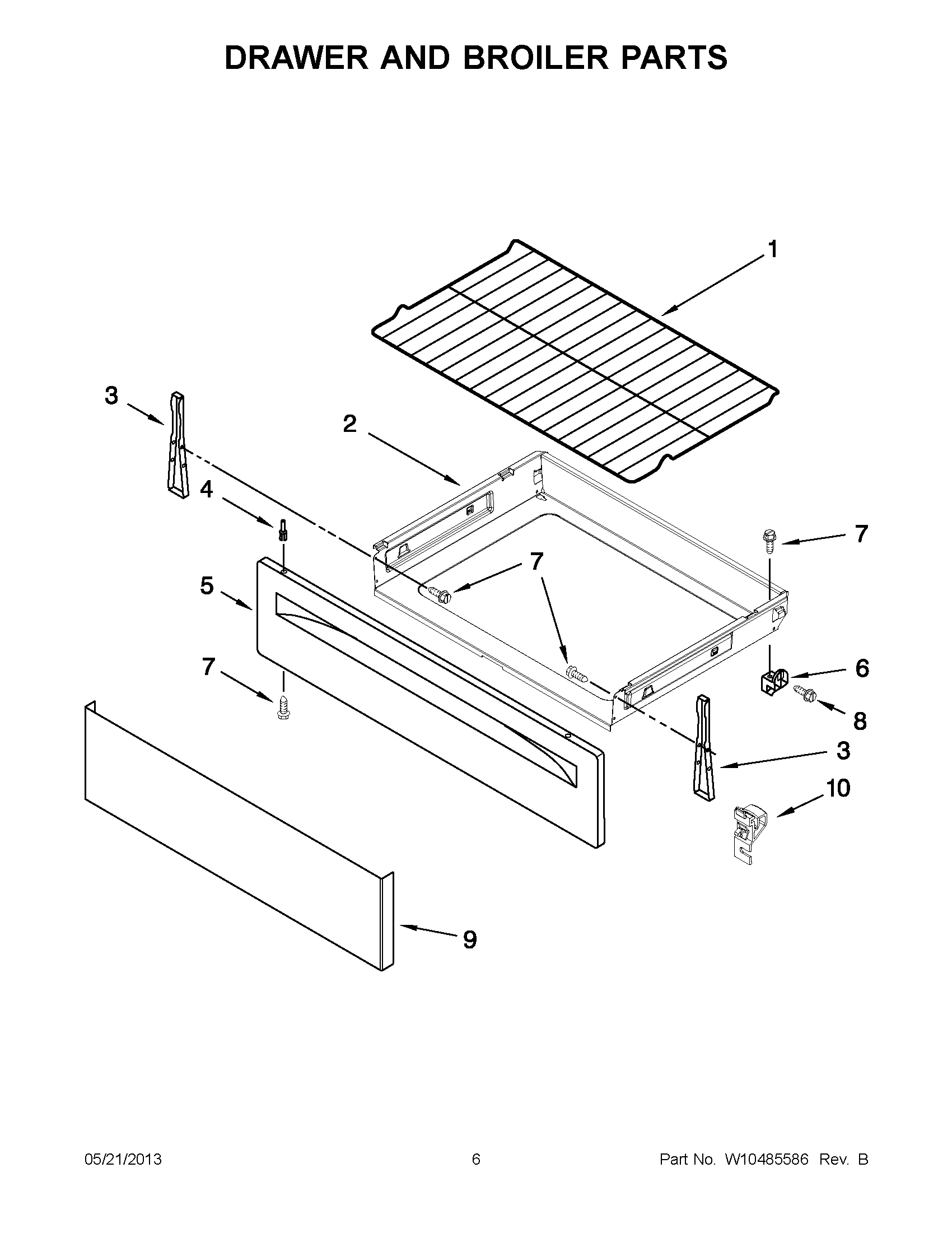 03 - DRAWER AND BROILER PARTS