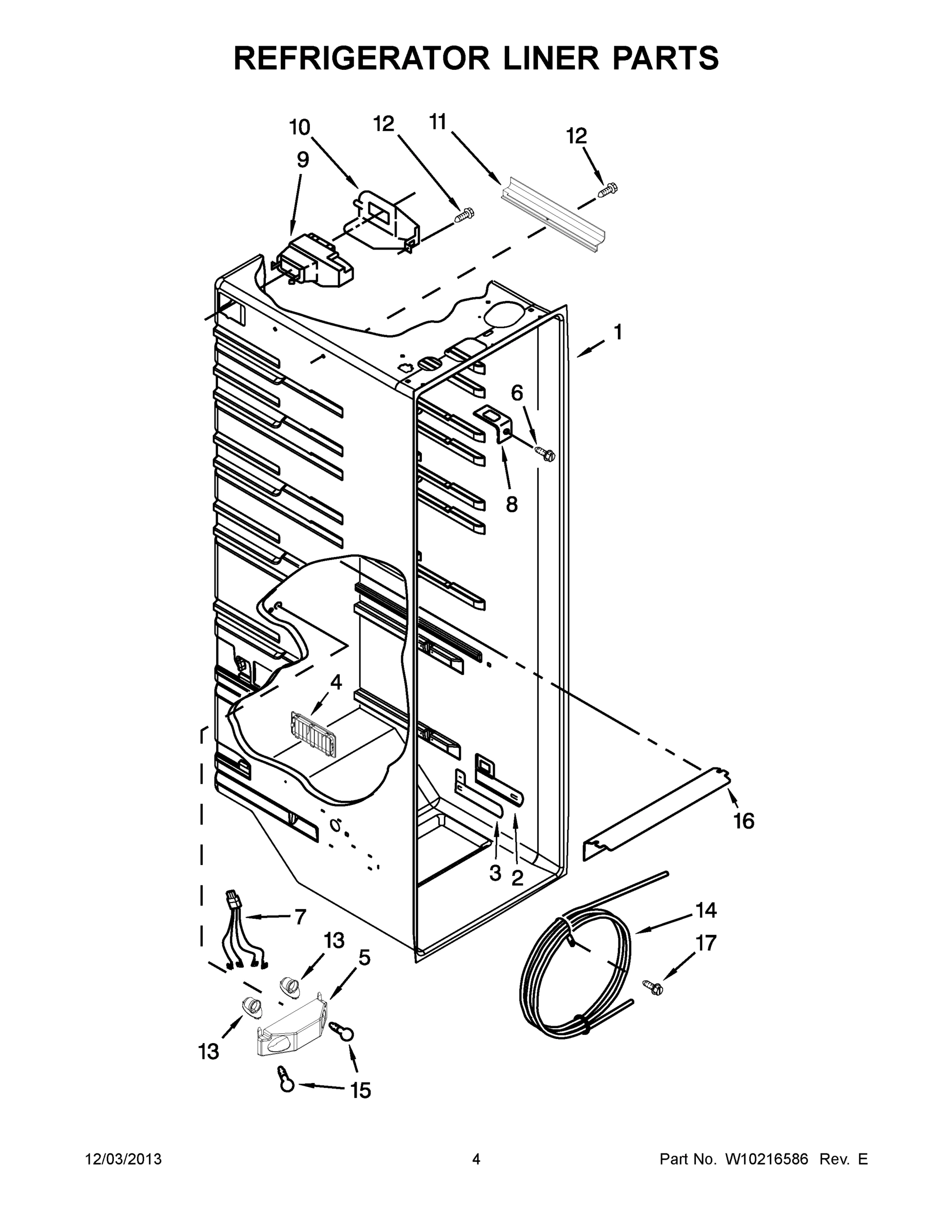 03 - REFRIGERATOR LINER PARTS