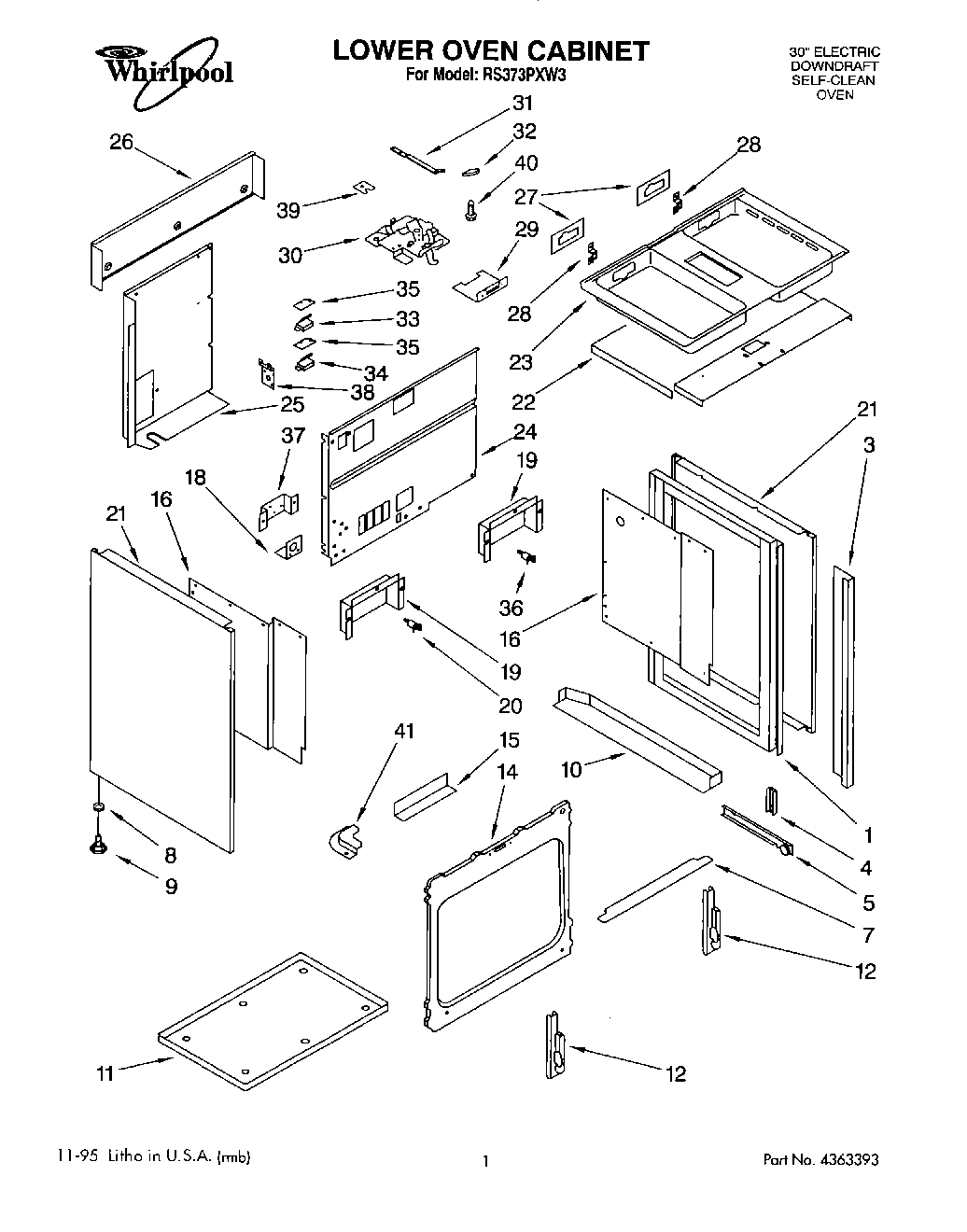 01 - LOWER OVEN CABINET