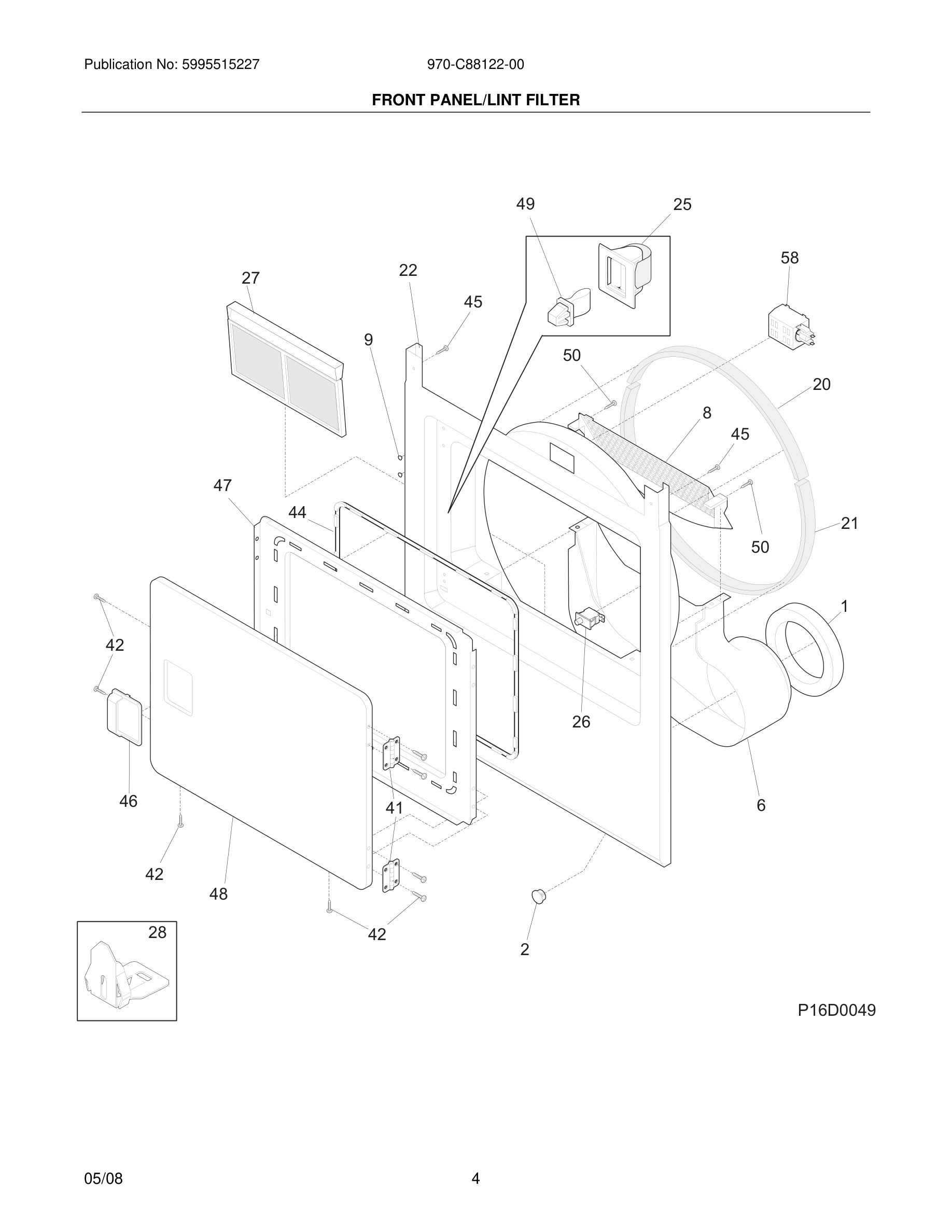 05 - FRONT PANEL/LINT FILTER