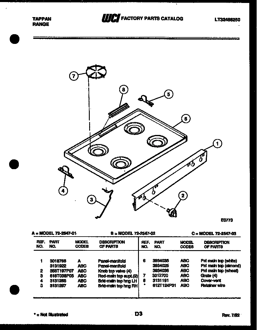03 - COOKTOP PARTS