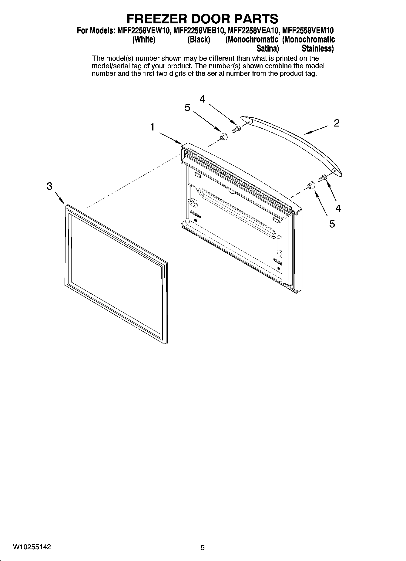 03 - FREEZER DOOR PARTS