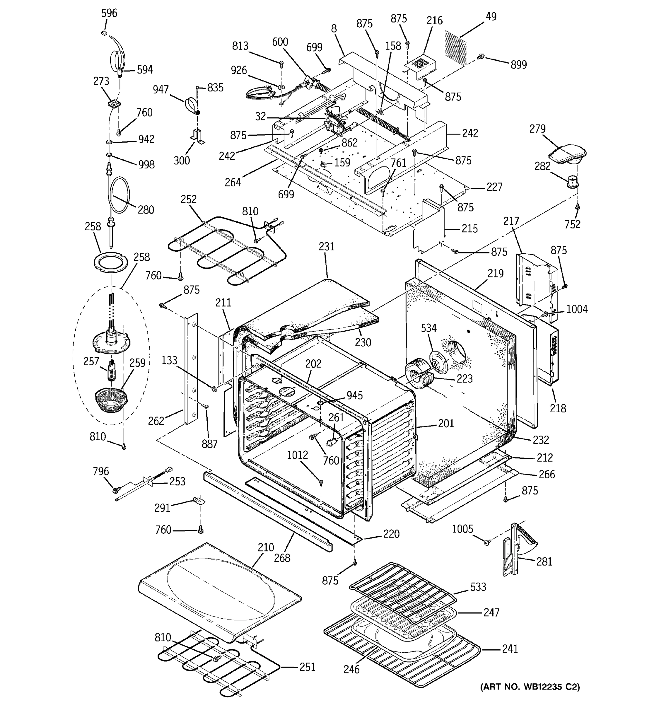 OVEN WITH MICROWAVE SUPPORT