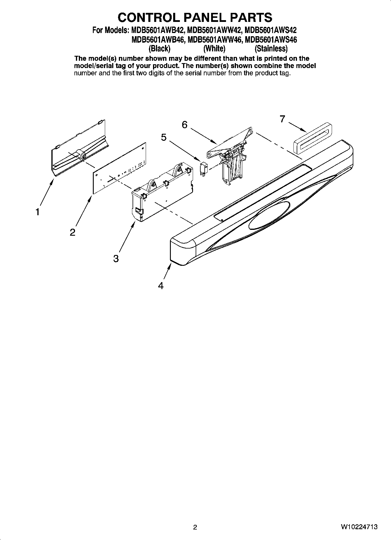 02 - CONTROL PANEL PARTS