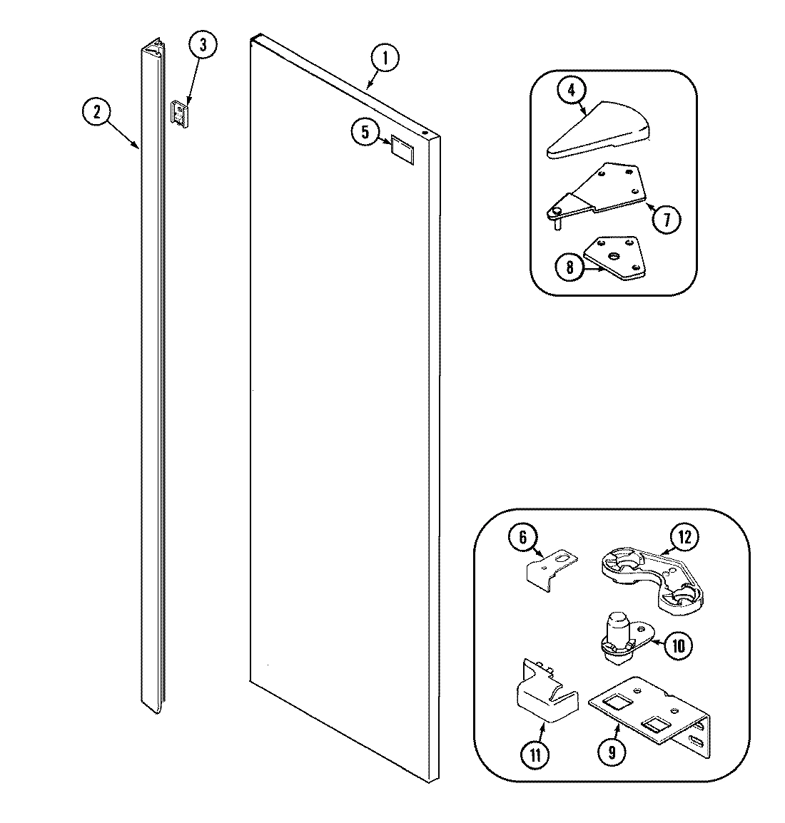08 - FRESH FOOD OUTER DOOR (JSD2789AES)