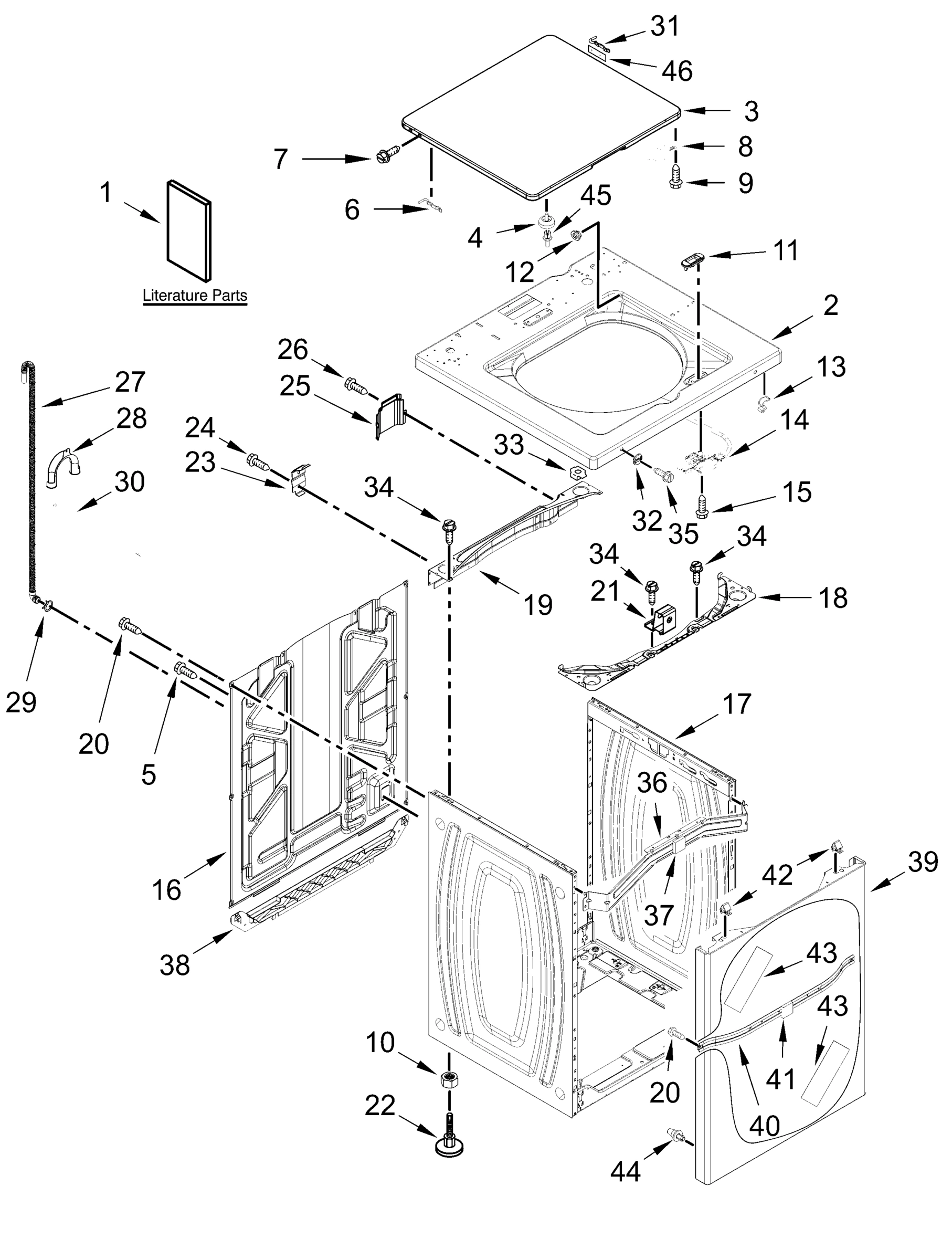 TOP AND CABINET PARTS