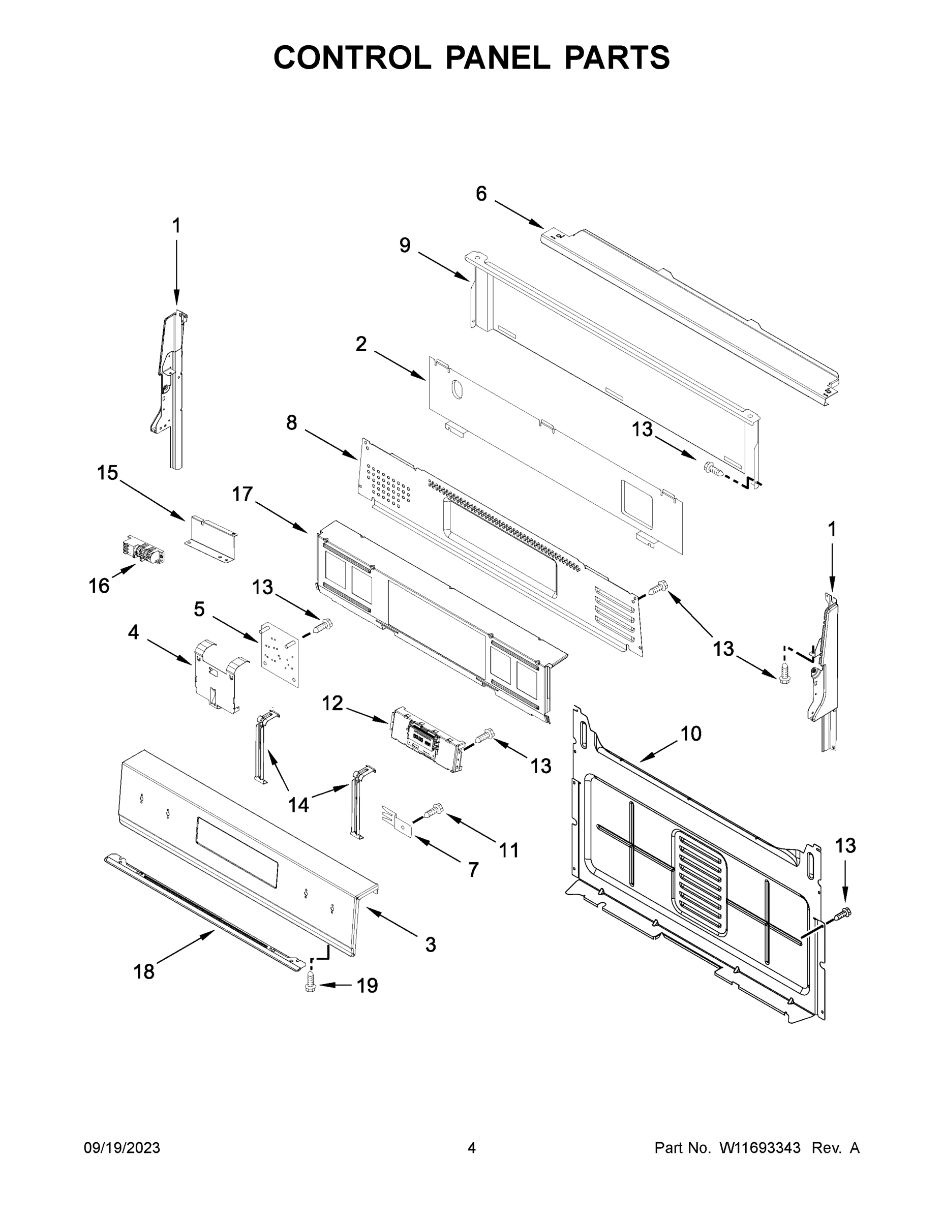 03 - CONTROL PANEL PARTS