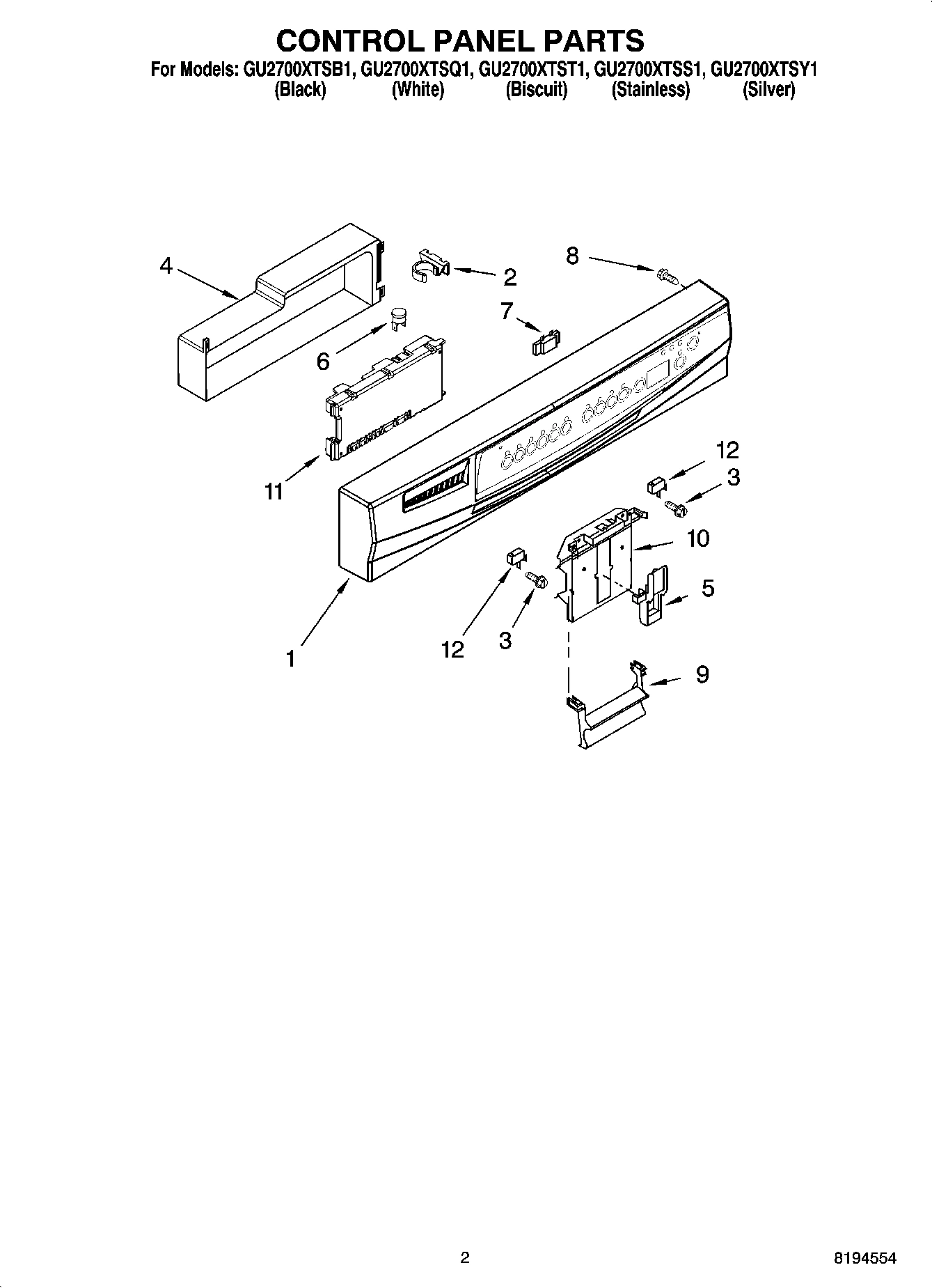 02 - CONTROL PANEL PARTS