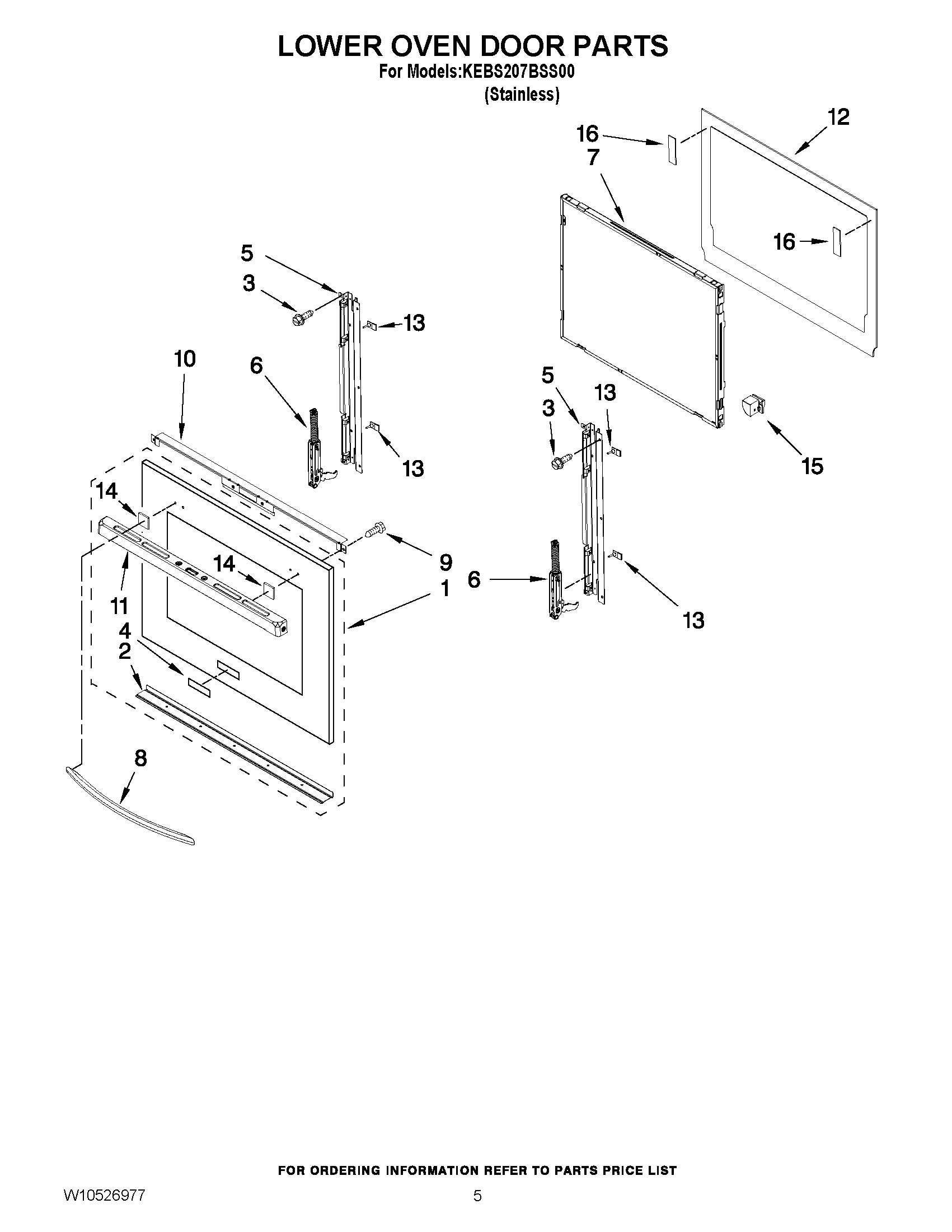 03 - LOWER OVEN DOOR PARTS