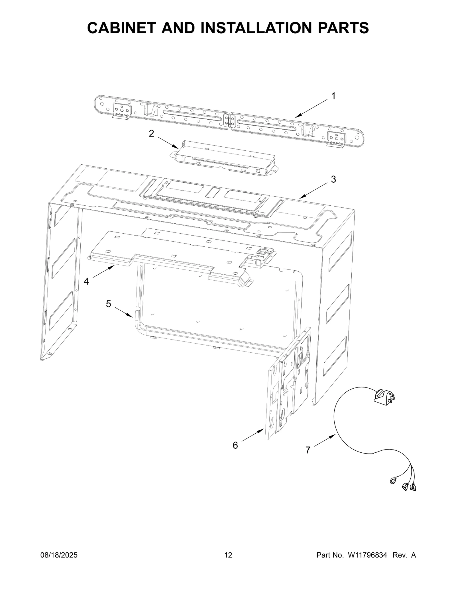 CABINET AND INSTALLATION PARTS
