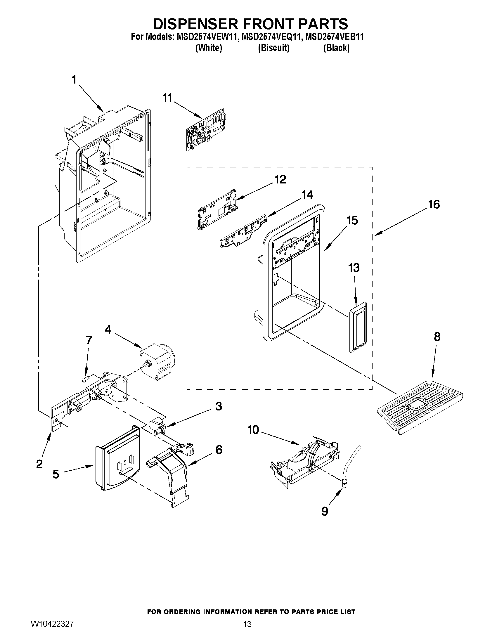 08 - DISPENSER FRONT PARTS
